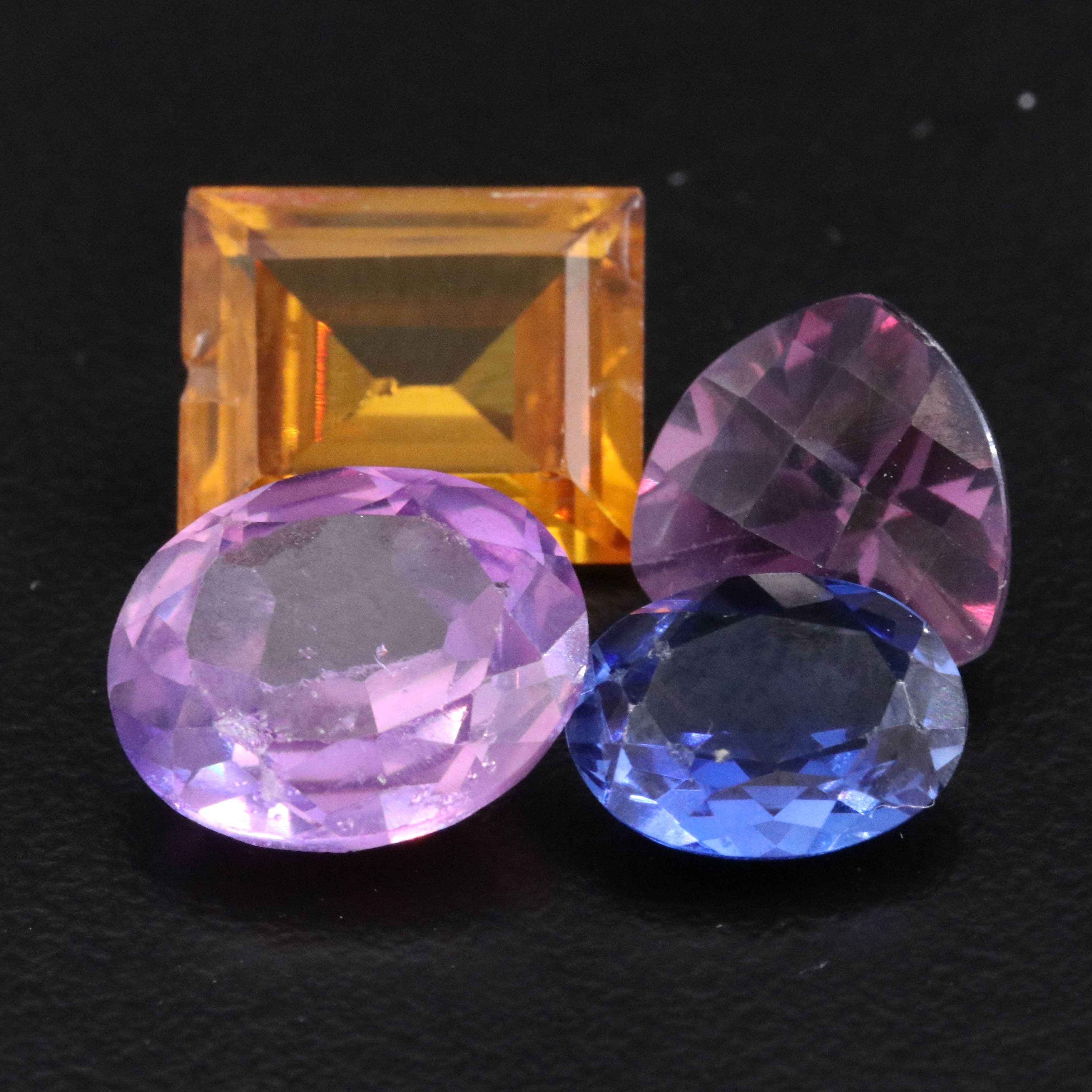 Loose 19.84 CTW Lab Grown Sapphires and Lab Grown Color Change Sapphire