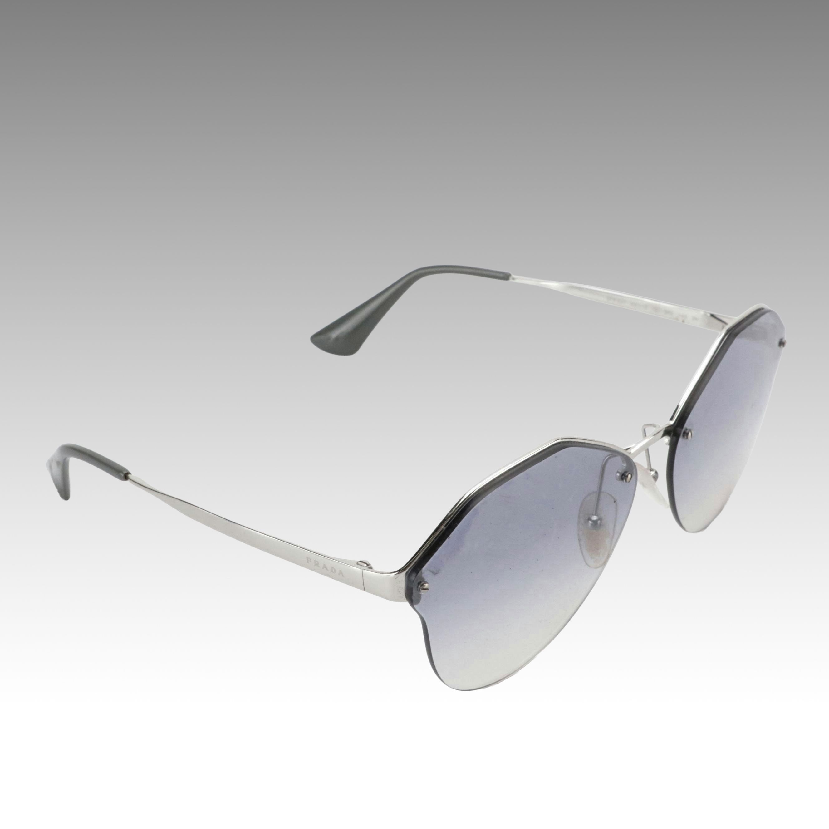 Prada SPR 64T 1BC-5R0 Blue Lens Sunglasses, With Case