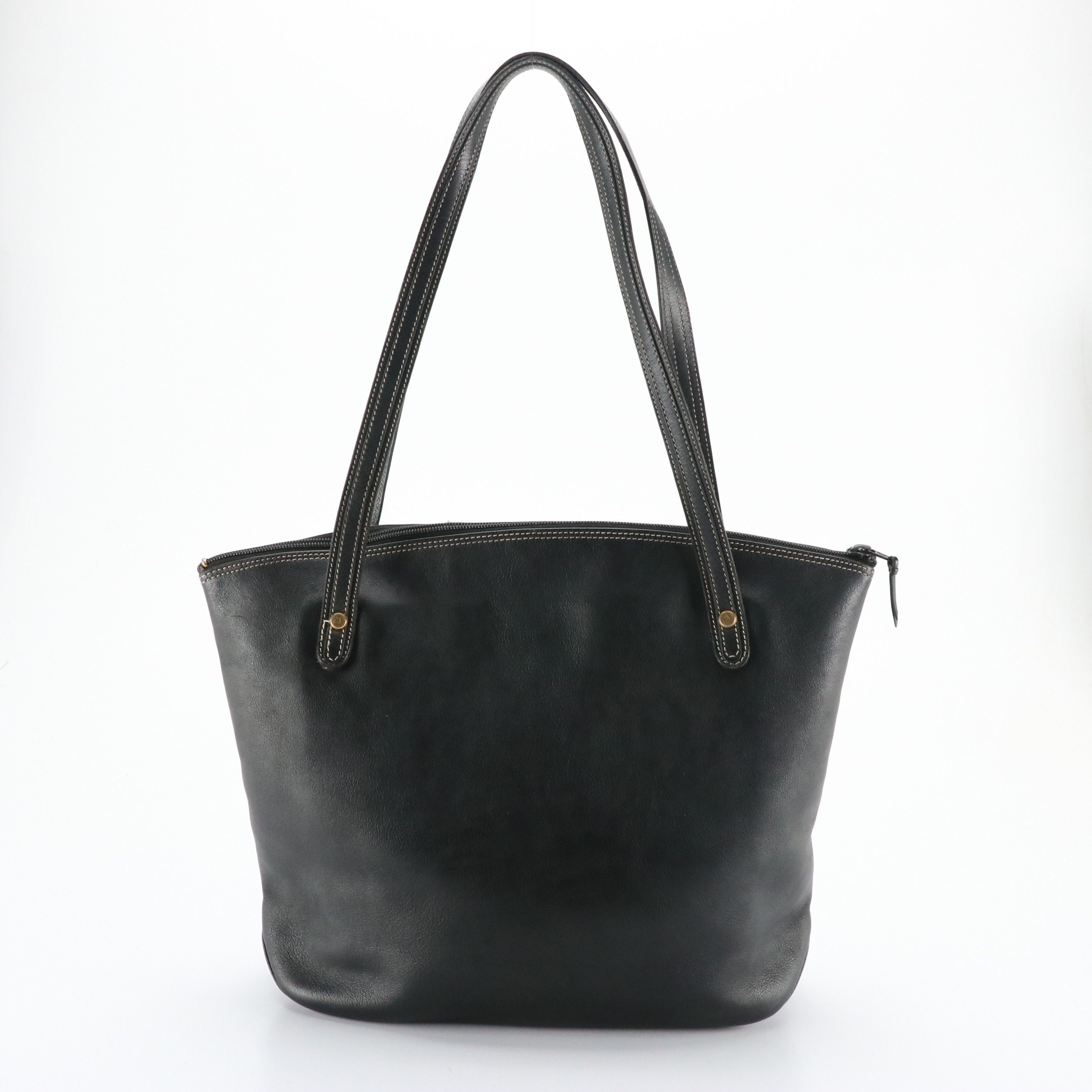Christian Dior Black Leather Tote Bag