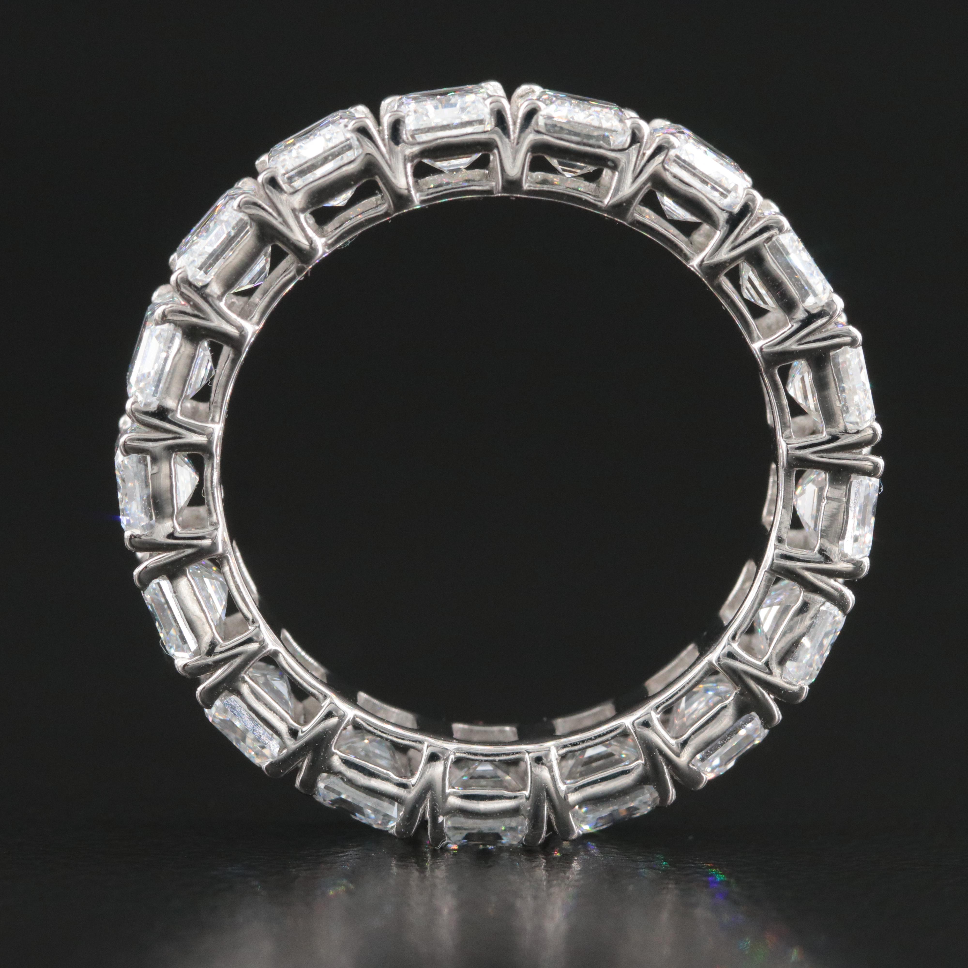 Platinum 6.80 CTW Diamond Eternity Band with GIA Reports