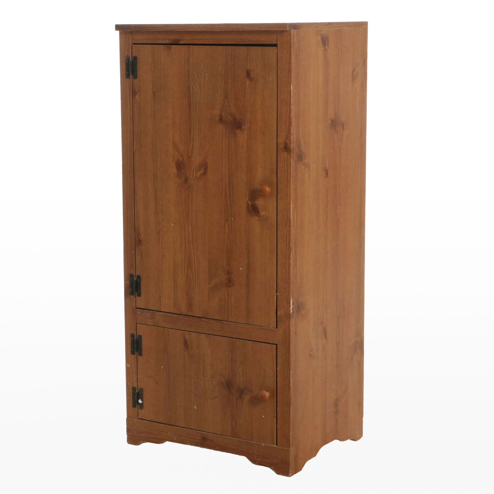 Woodgrain Finished Kitchen Storage Cabinet, Late 20th Century