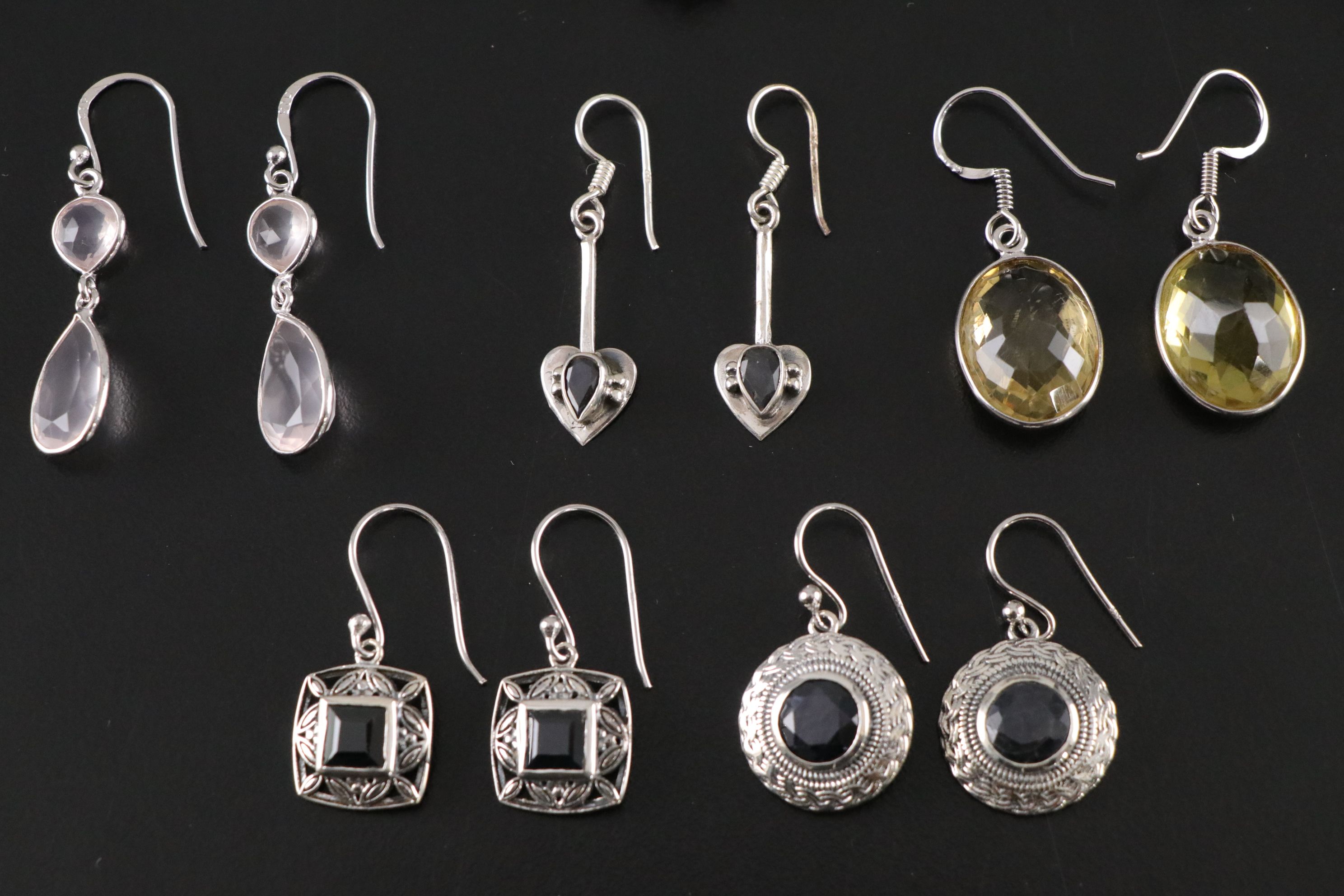 14 Assorted Sterling Silver Rings and Earrings