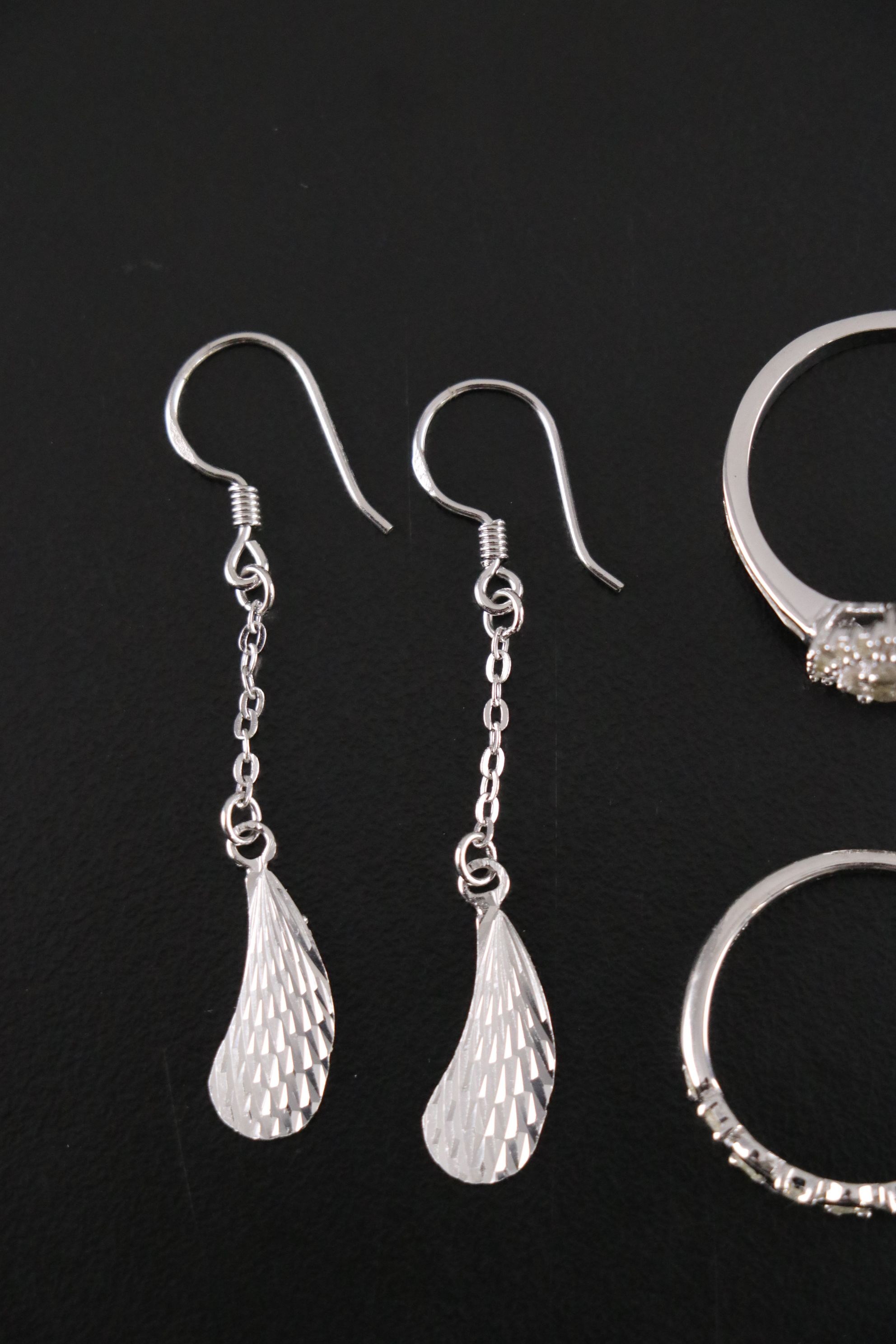 14 Assorted Sterling Silver Rings and Earrings