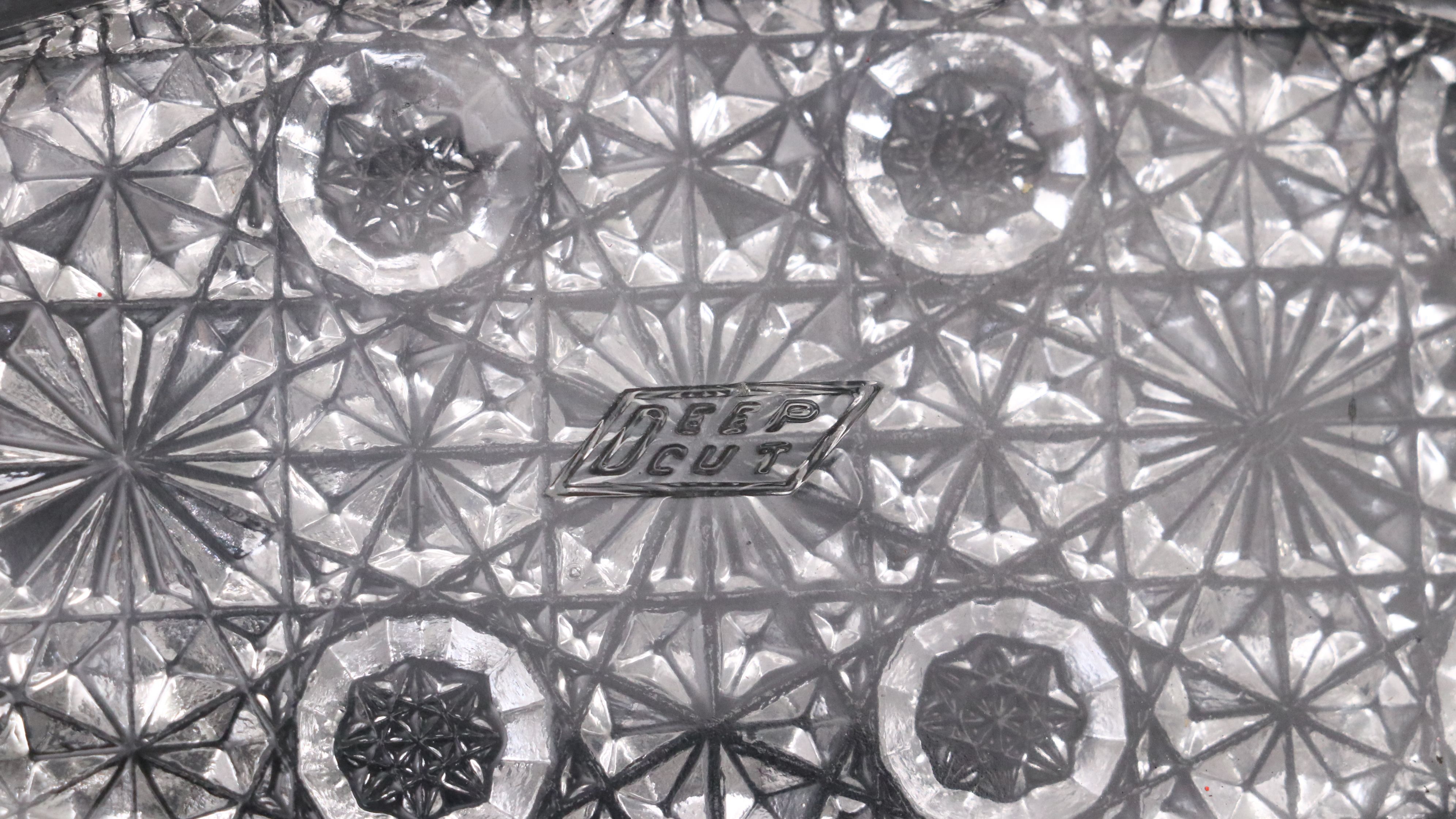 Fenton "Water Lily" Satin Compote with American Brilliant and More Glassware