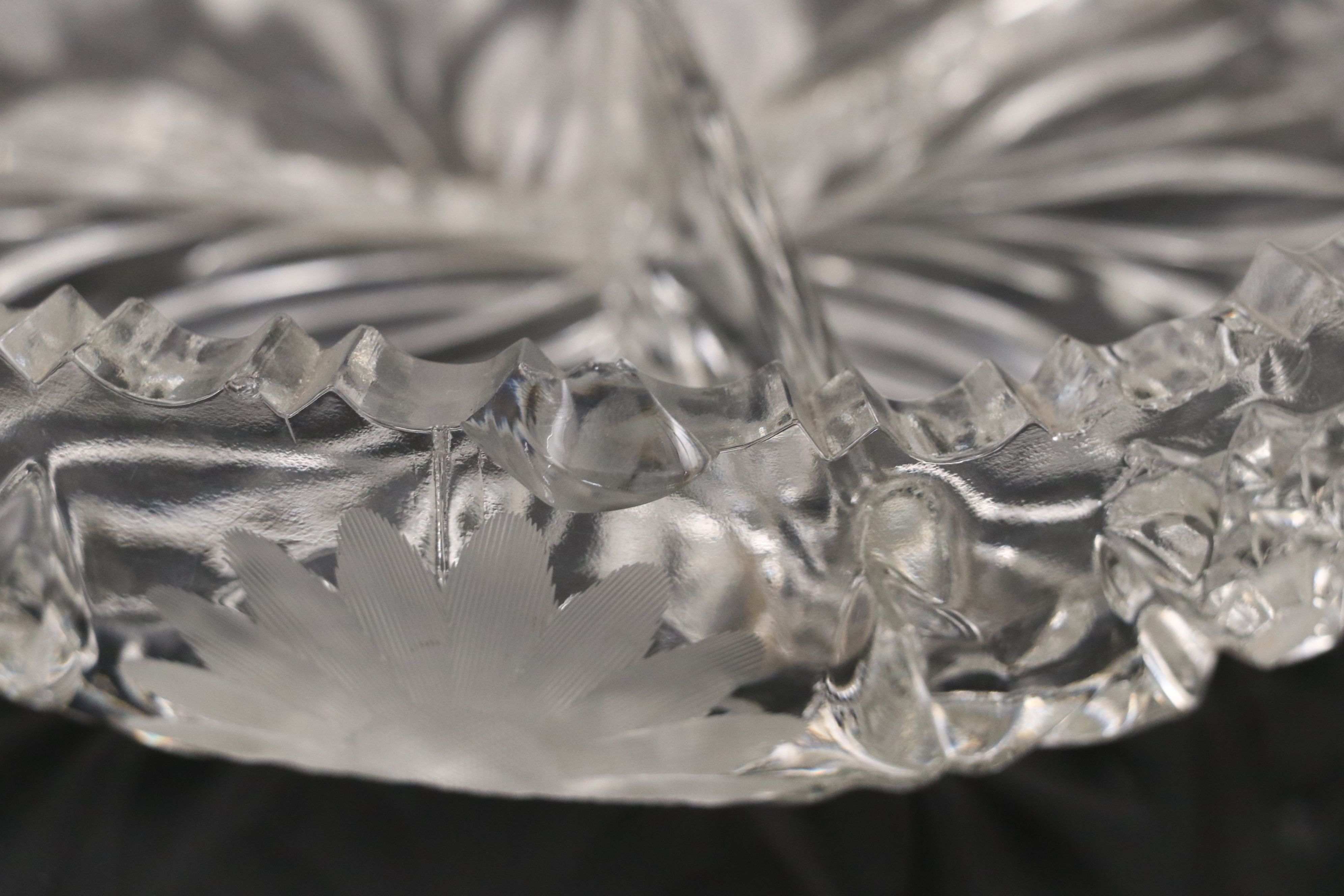 Fenton "Water Lily" Satin Compote with American Brilliant and More Glassware