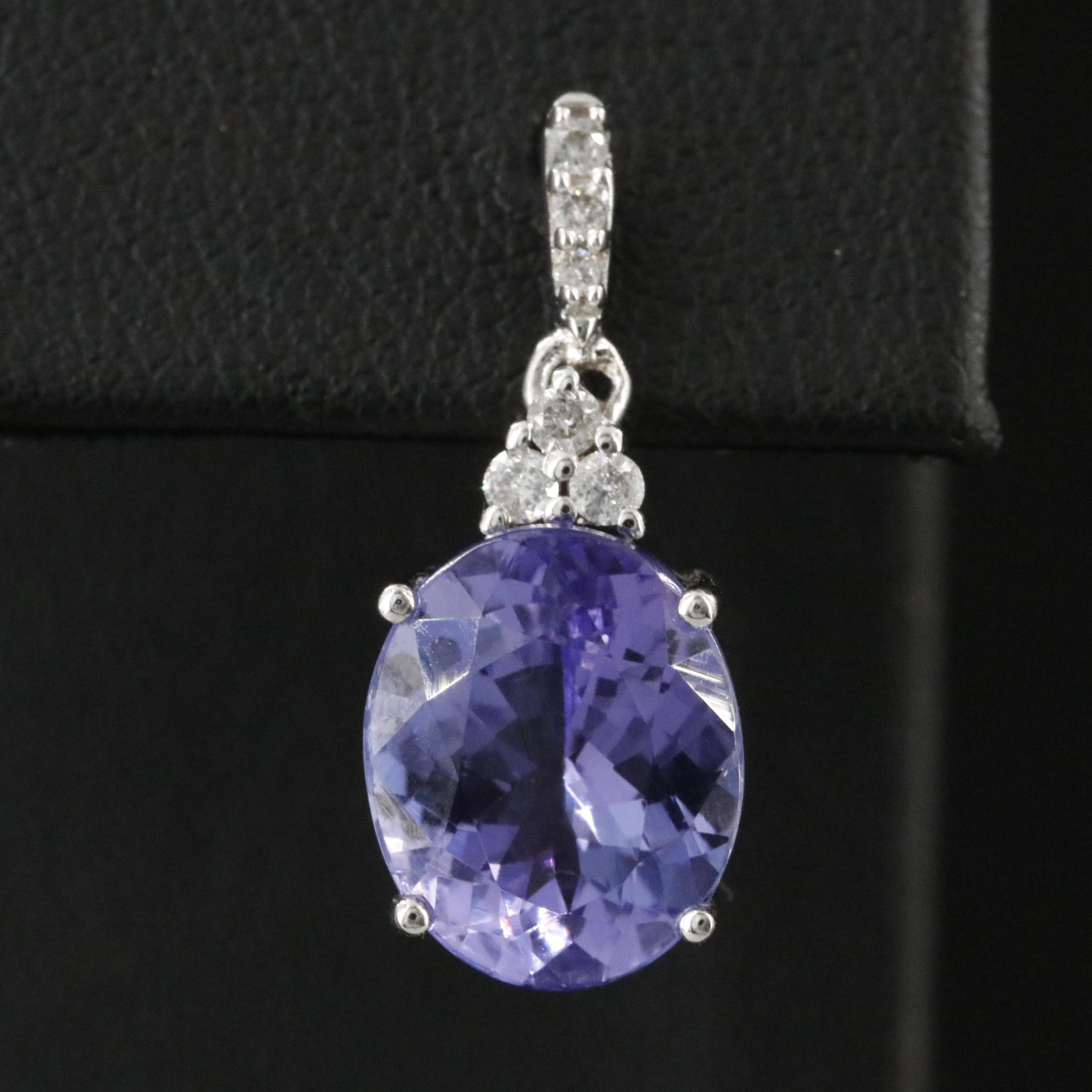 14K Tanzanite and Diamond Drop Earrings