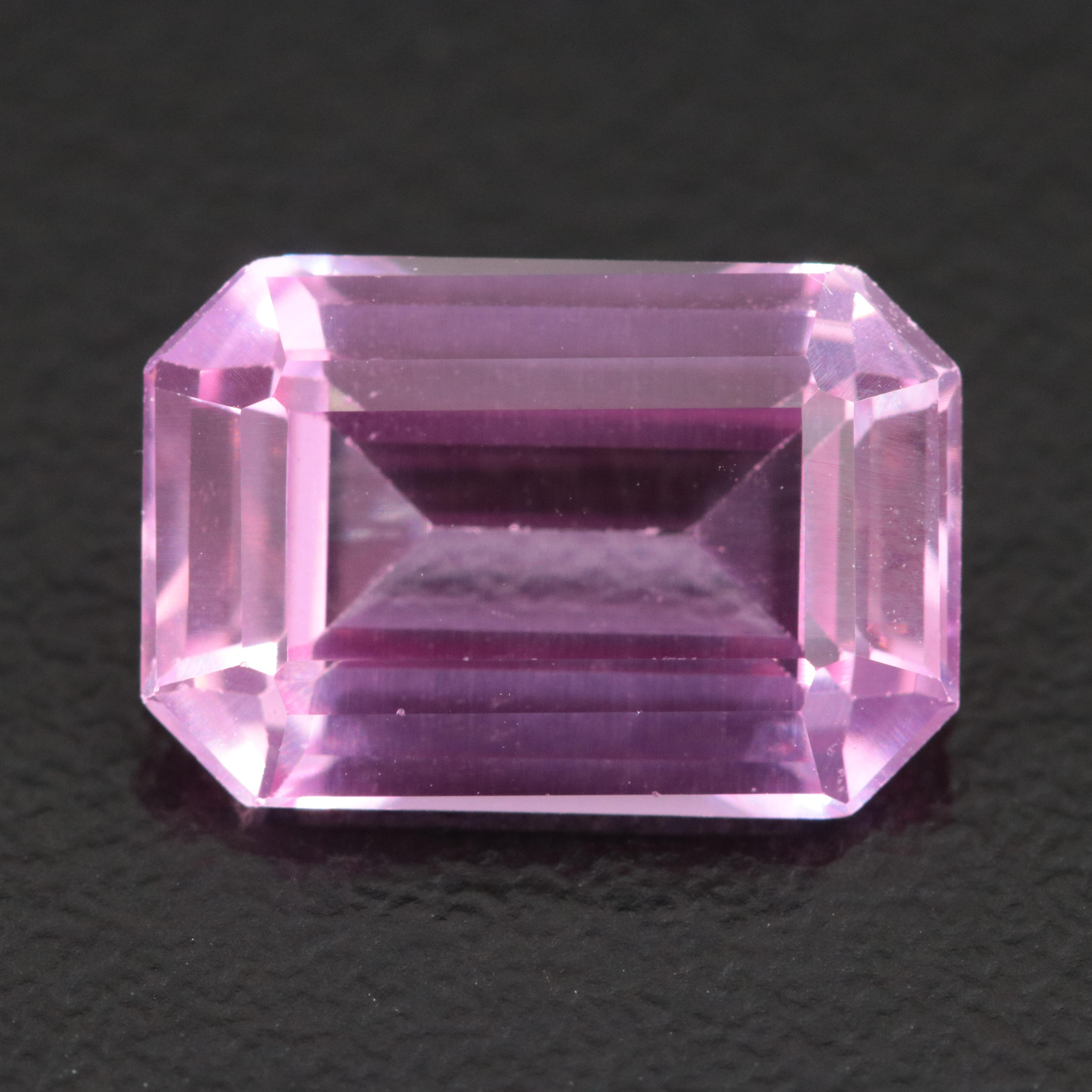 Loose 4.81 CT Lab Grown Pink  Sapphire