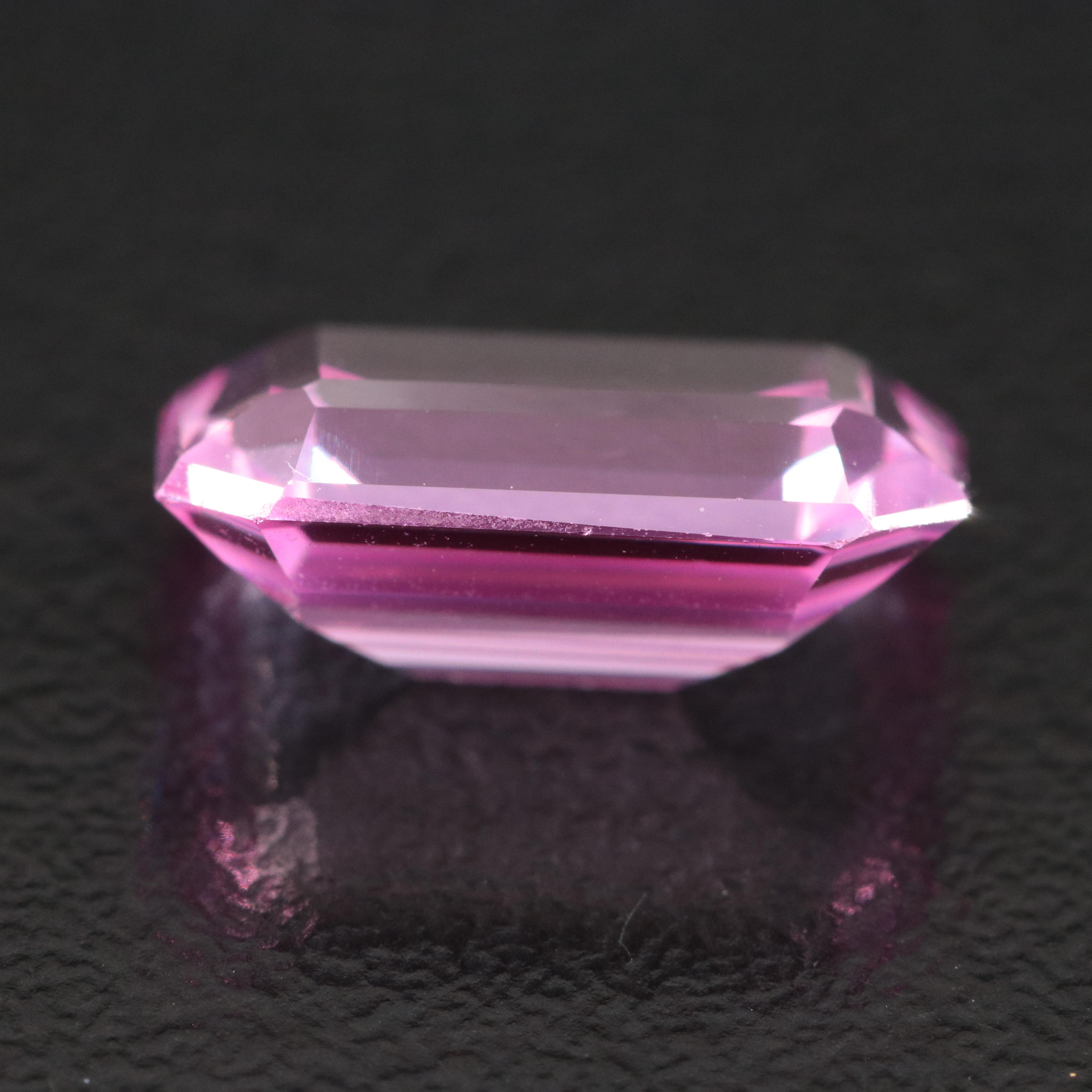 Loose 4.81 CT Lab Grown Pink  Sapphire