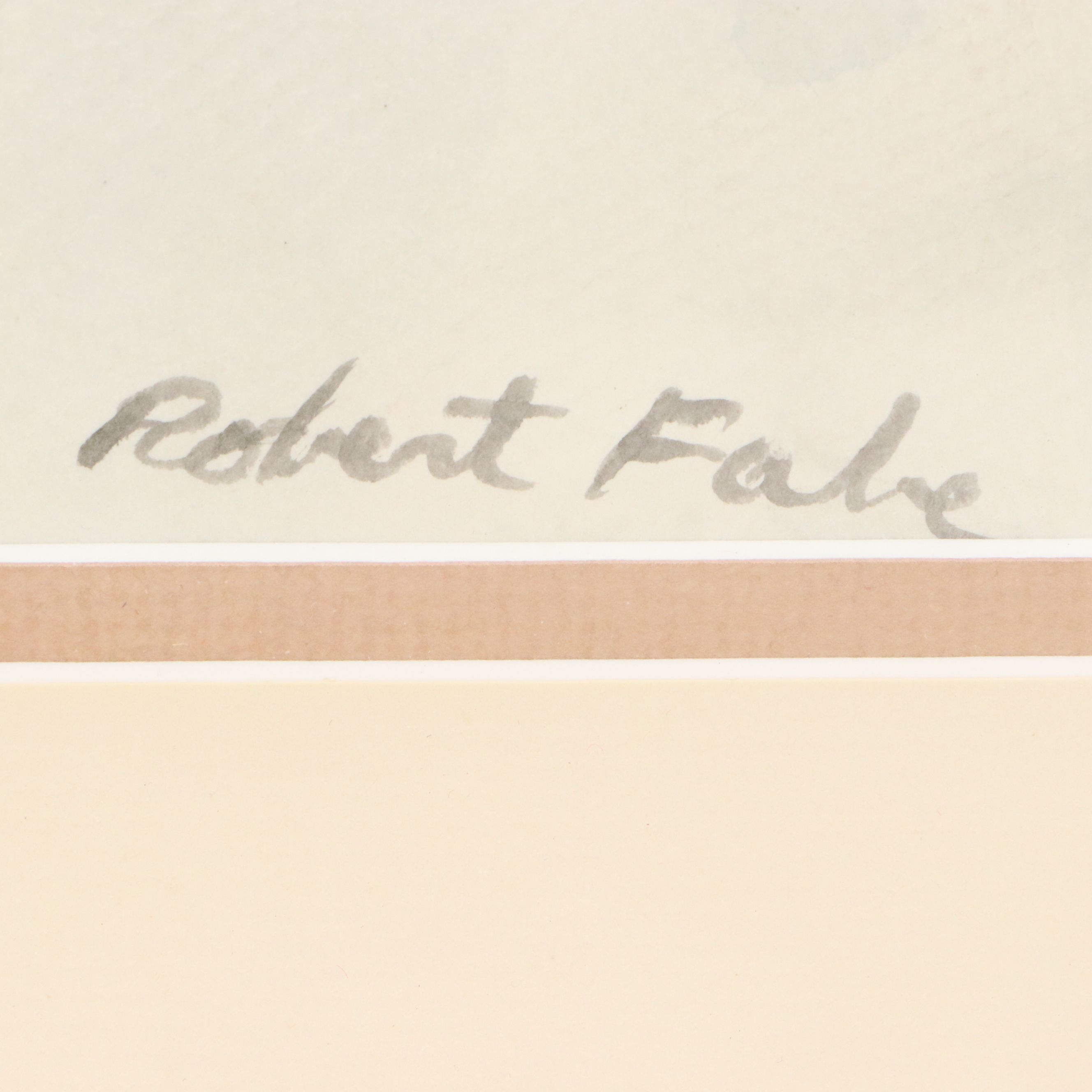 Robert Fabe Watercolor Painting of Children Ice Skating, Mid-Late 20th Century