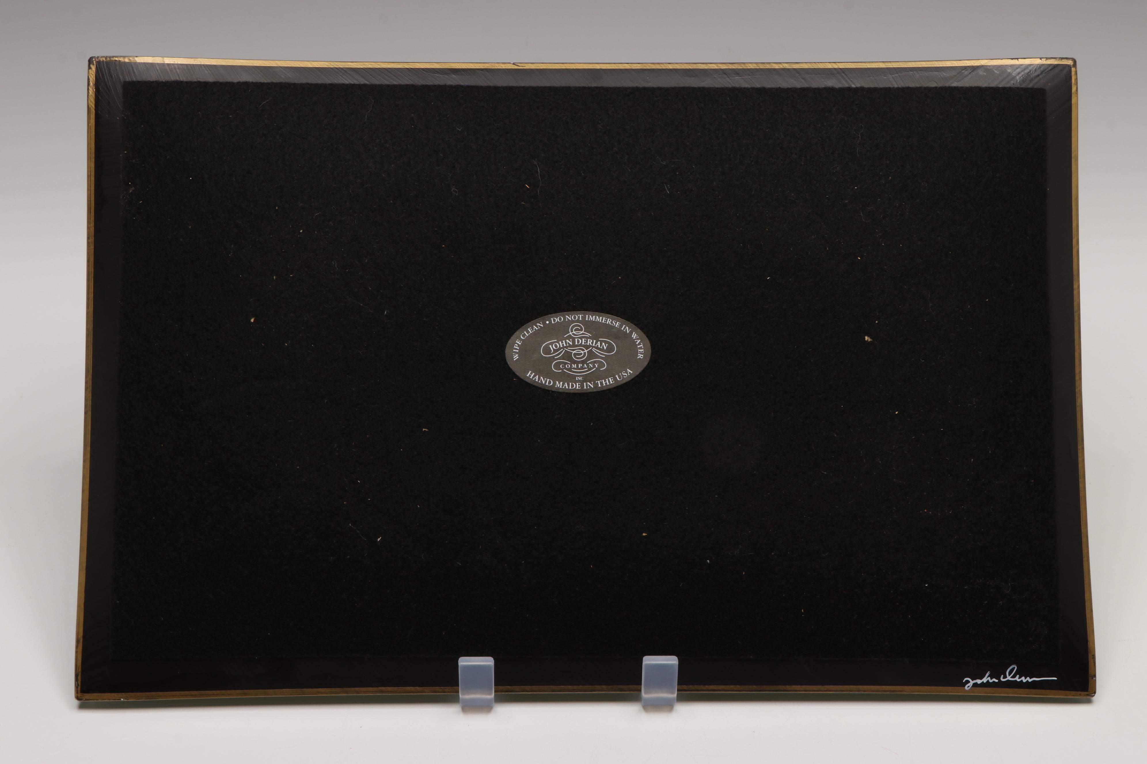 John Derian Signed Decoupage Glass Trays