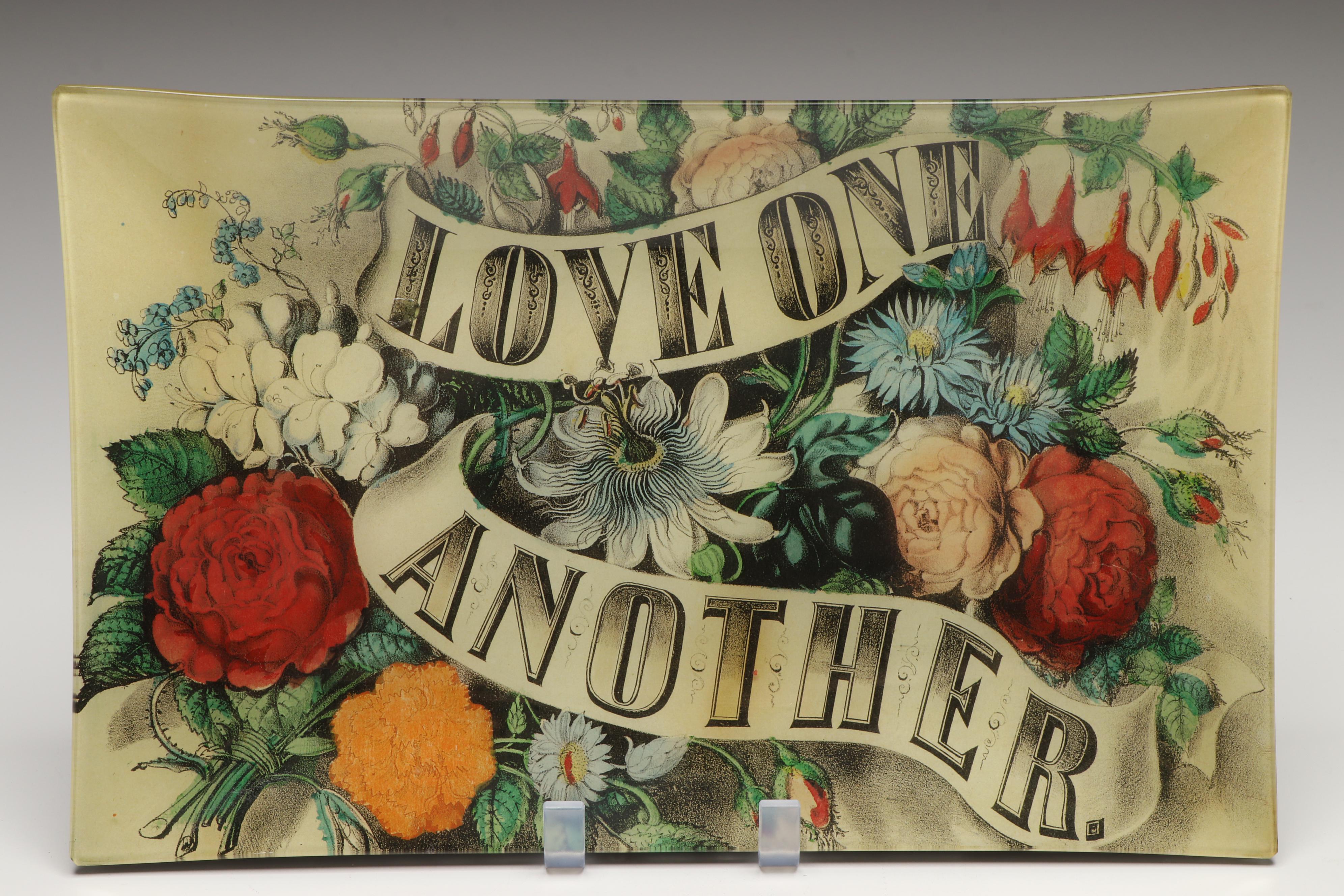 John Derian Signed Decoupage Glass Trays