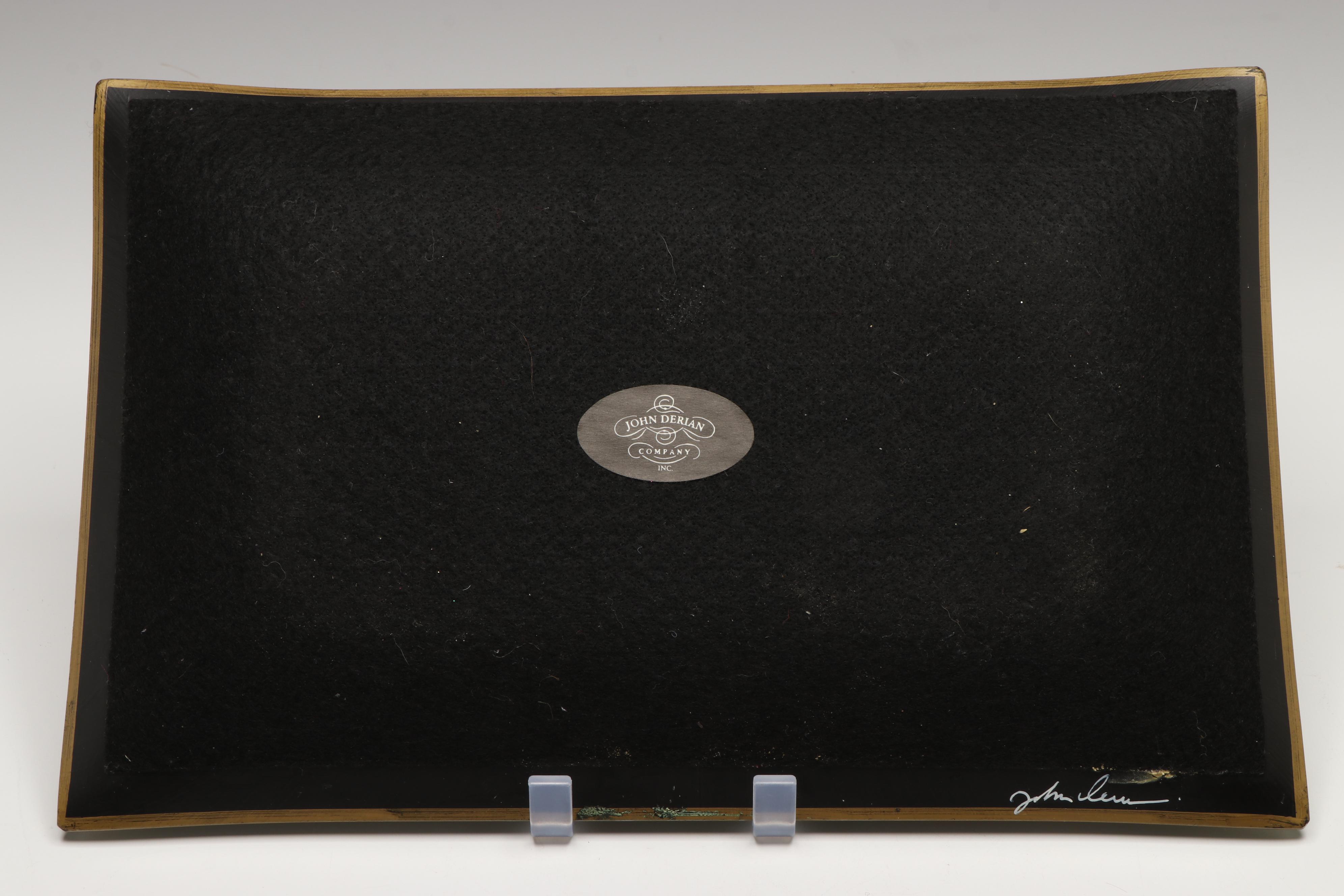 John Derian Signed Decoupage Glass Trays