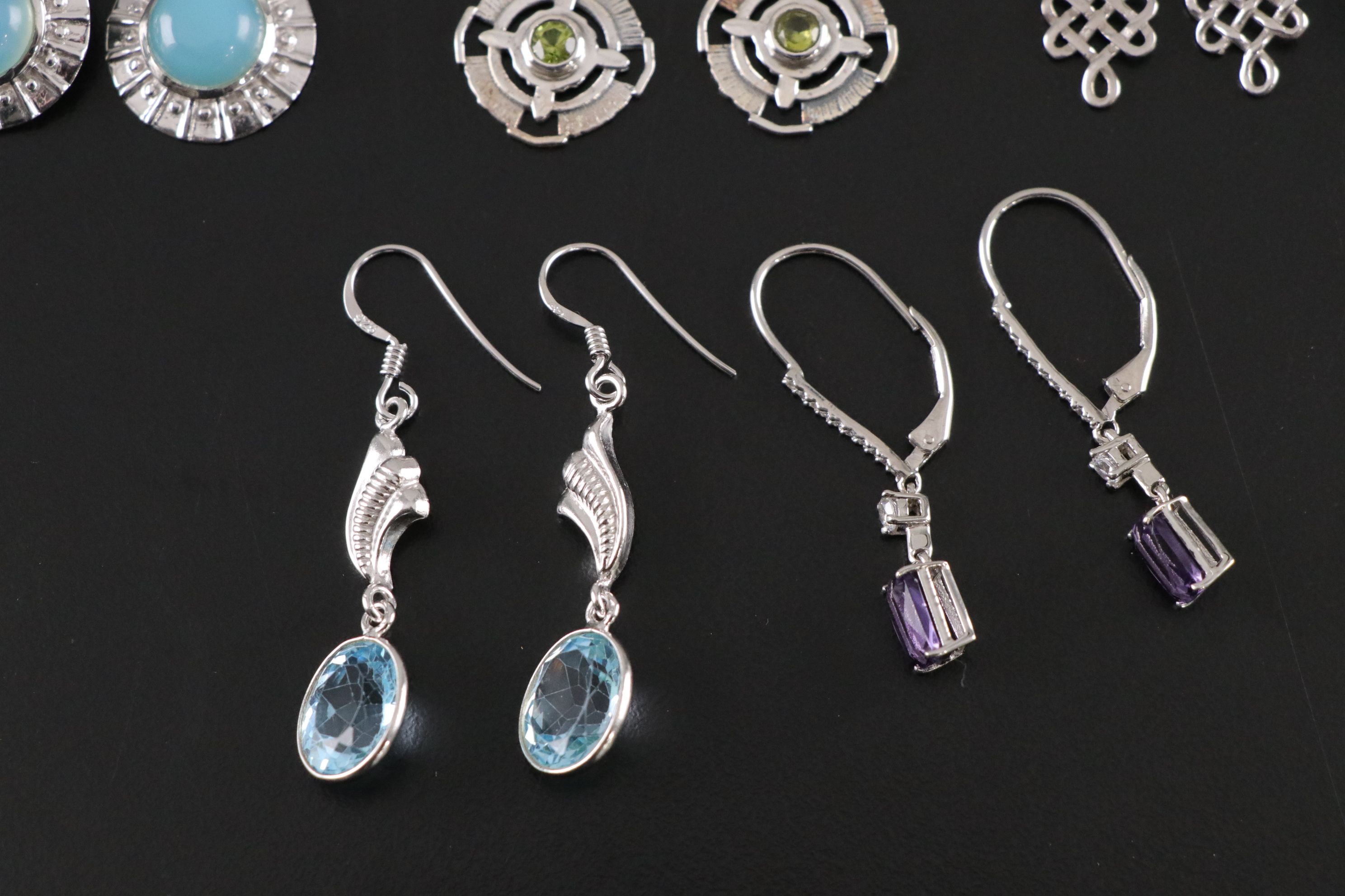 14 Assorted Sterling Silver Rings and Earrings