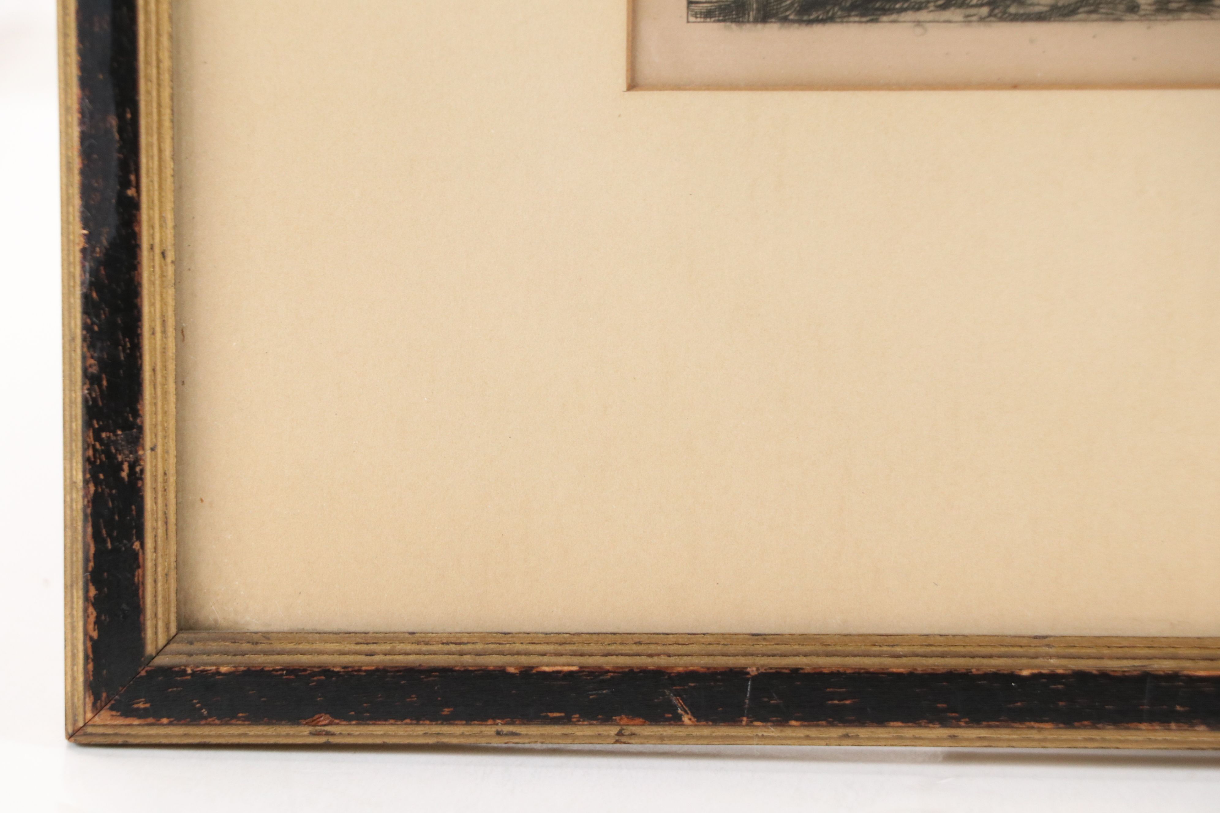 Etching Designed by Axel Herman Haig "An Old German Mill," Circa 1880