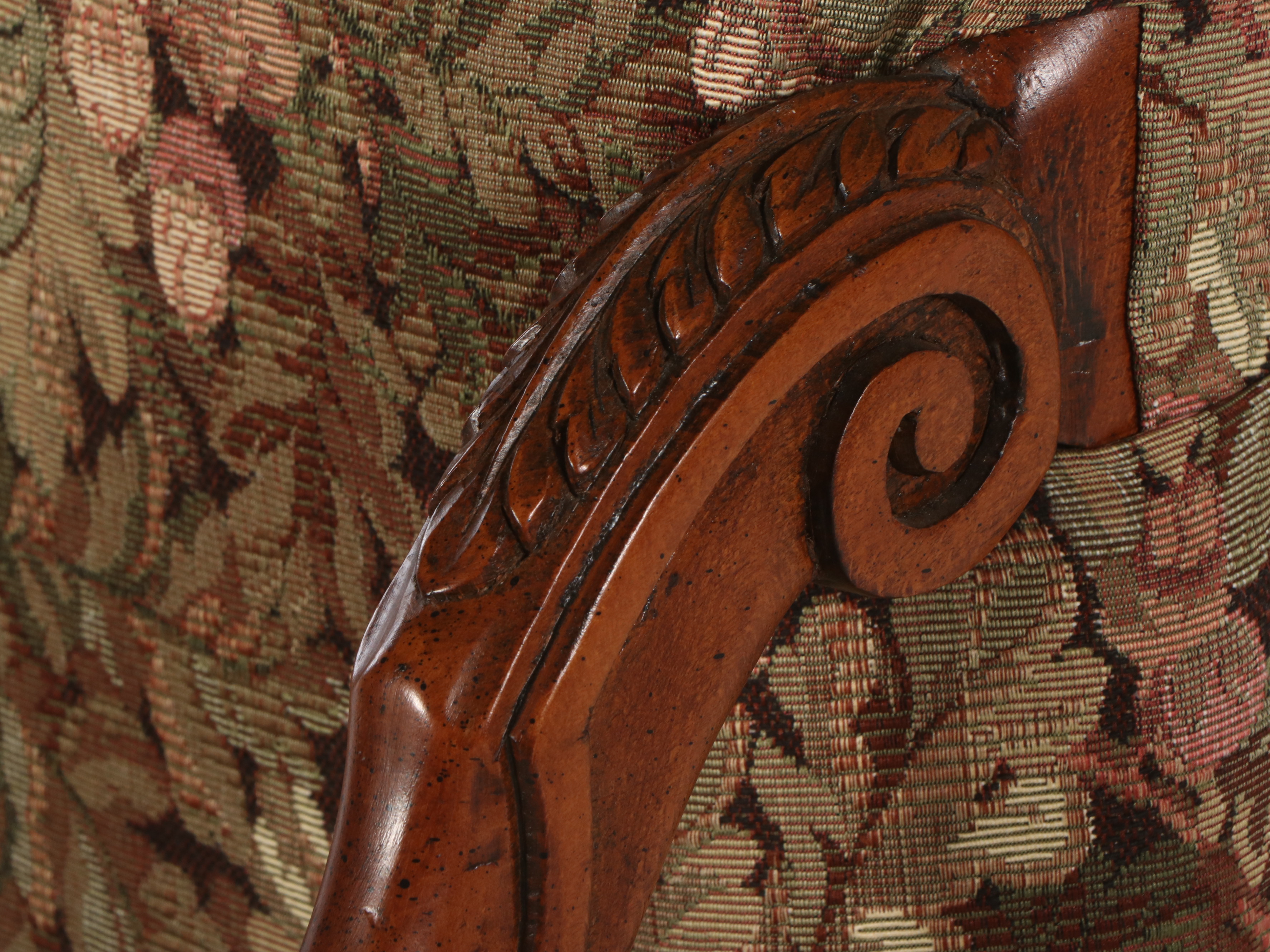 Pair of Louis XV Style Upholstered Armchairs