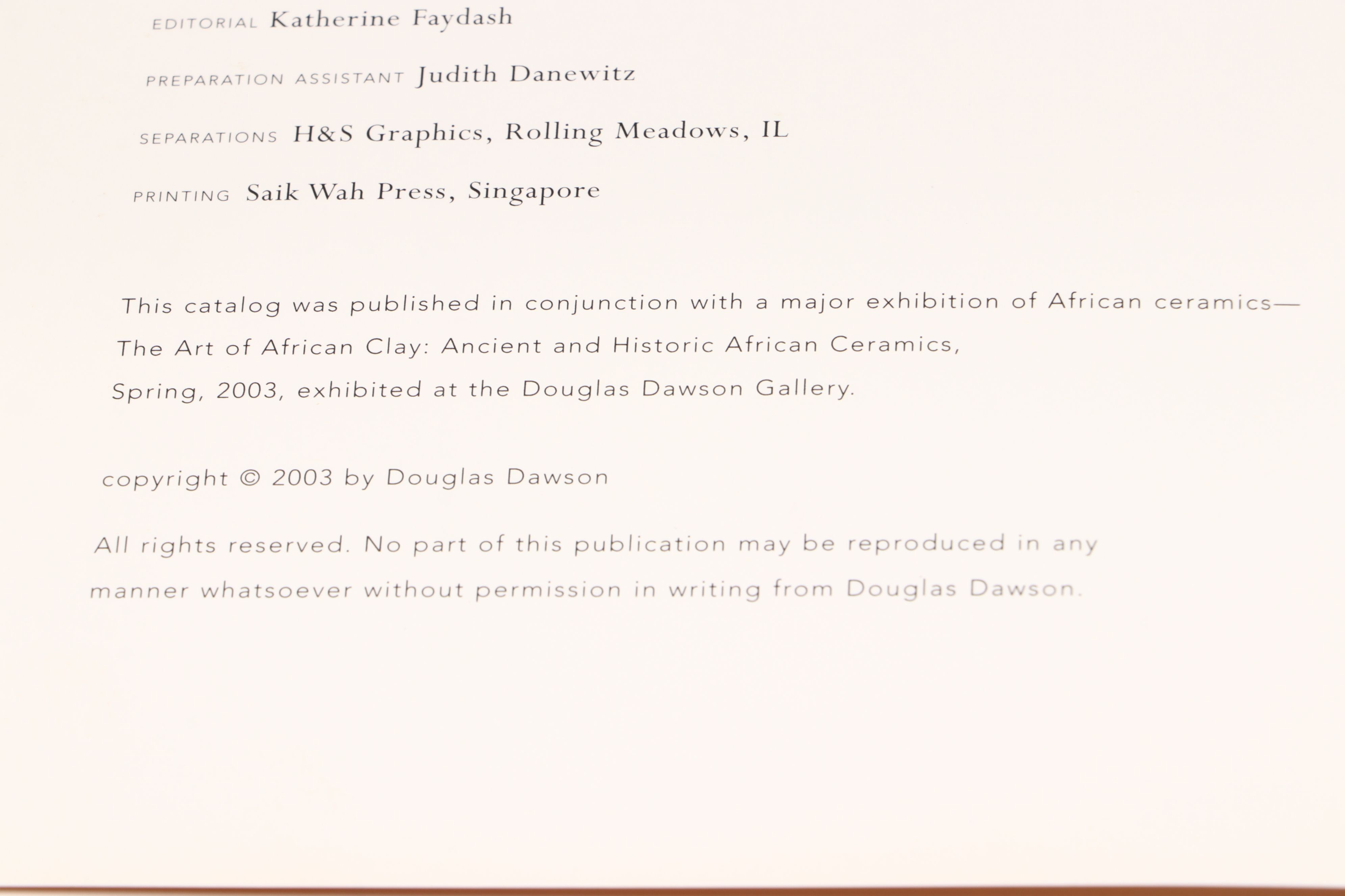 "Of The Earth: Ancient and Historic African Ceramics" with More Books on Africa