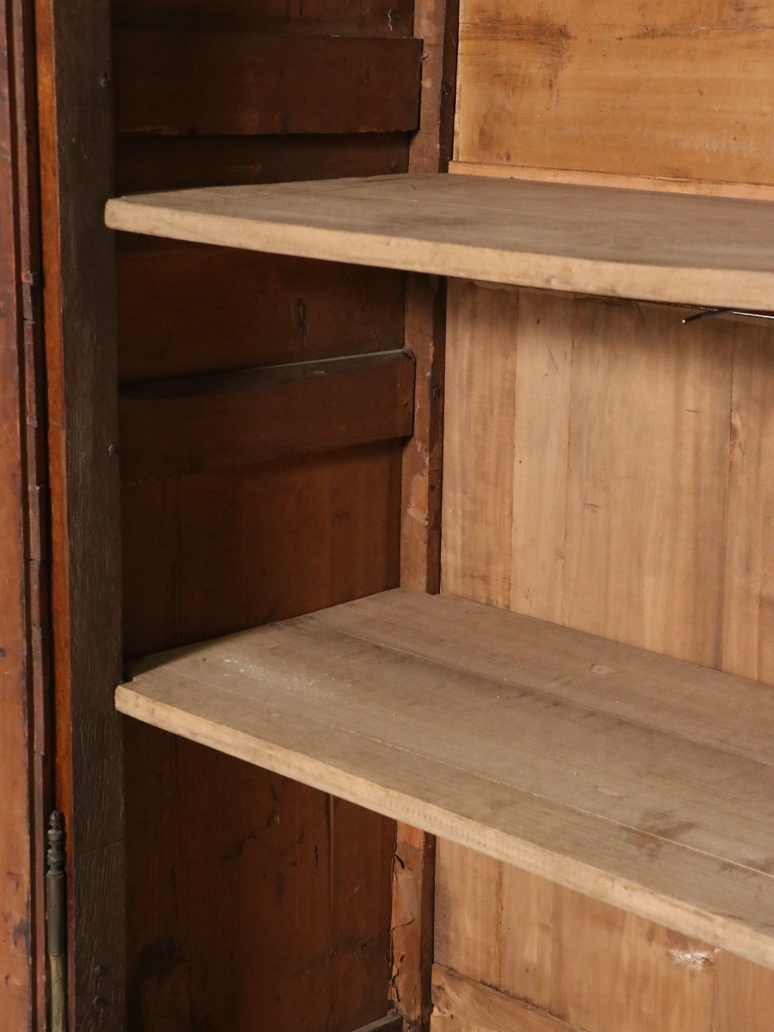 Antique French Provincial Carved Oak Wedding Armoire