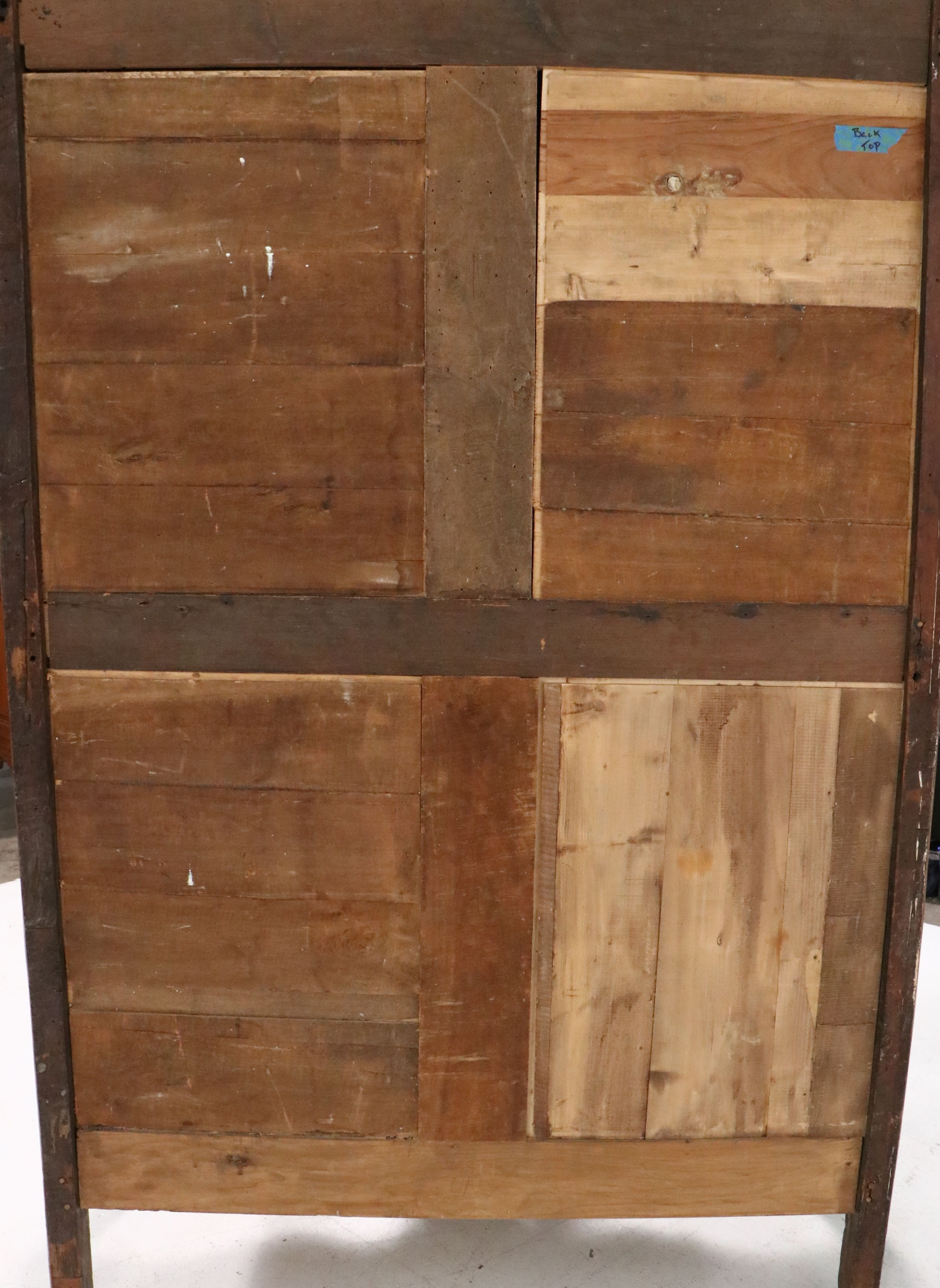 Antique French Provincial Carved Oak Wedding Armoire