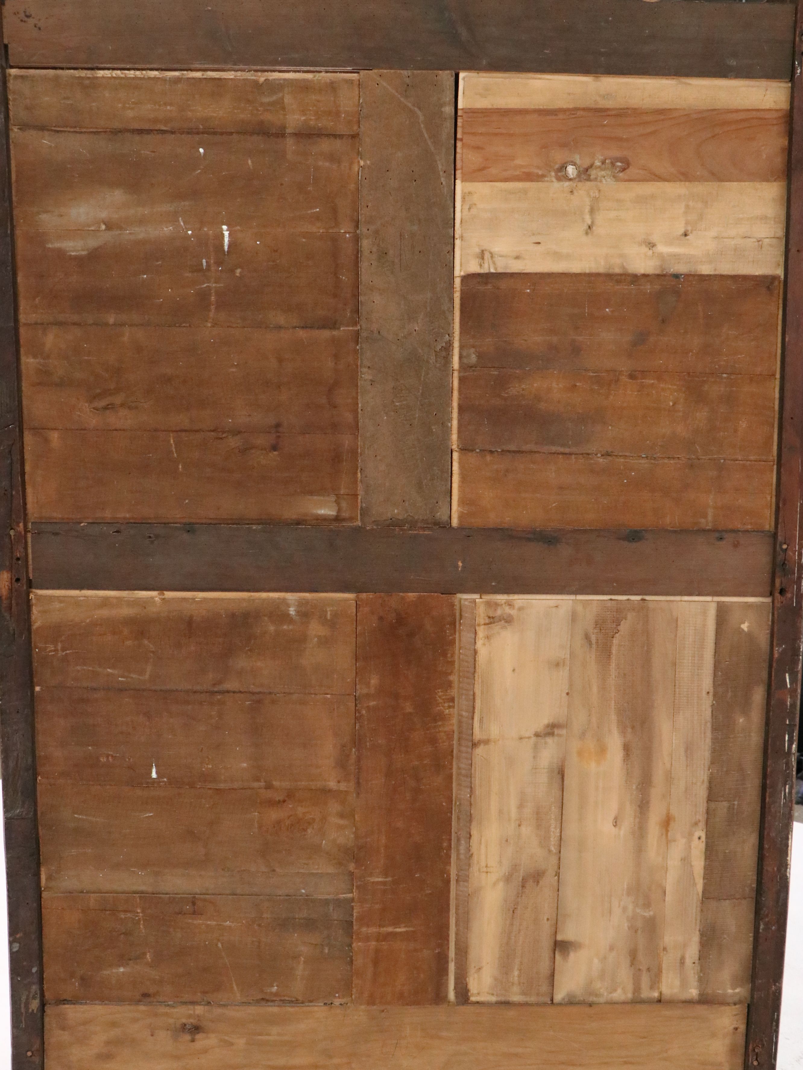 Antique French Provincial Carved Oak Wedding Armoire