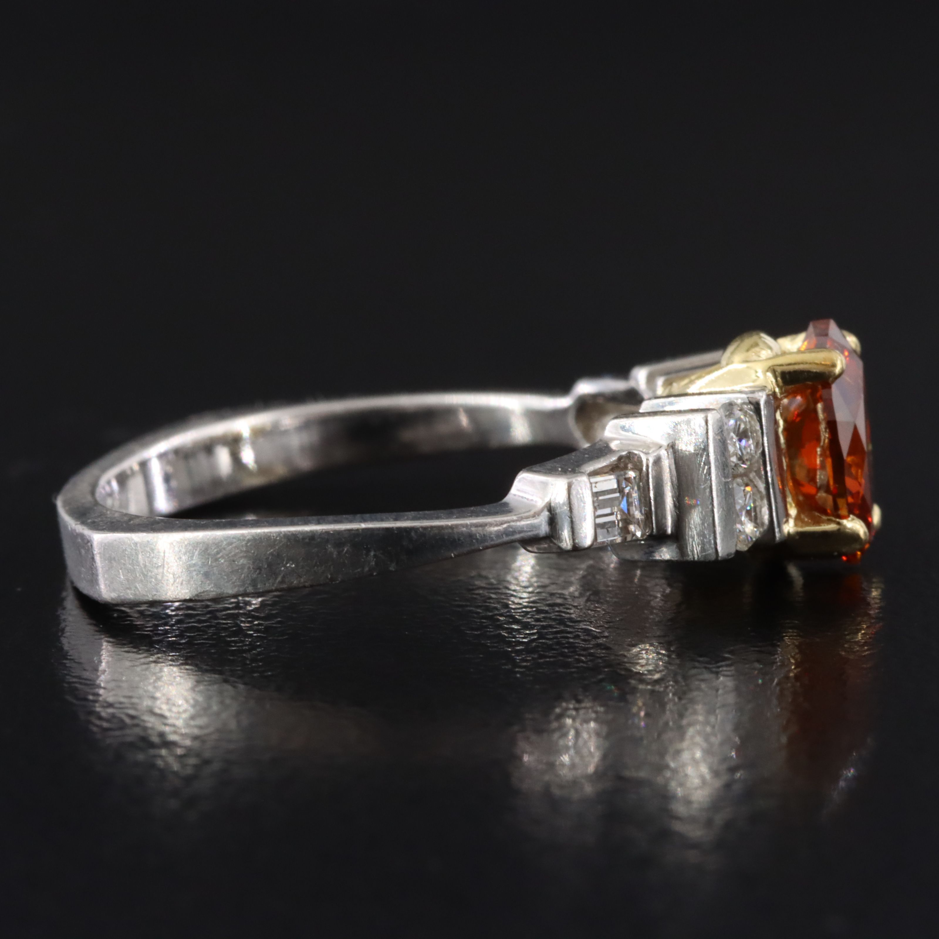 Platinum 1.11 CTW Lab Grown Diamond Ring with 18K Accent