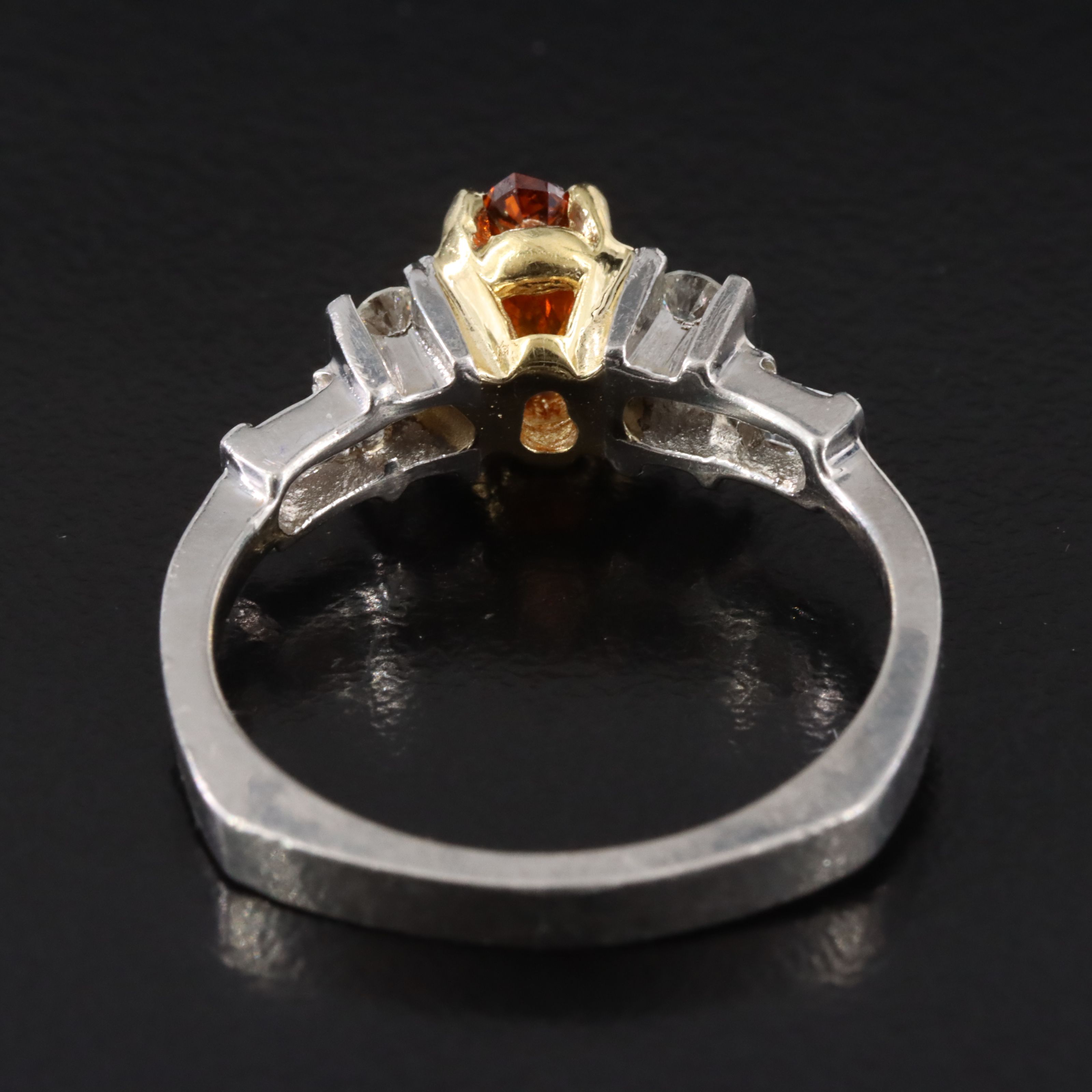 Platinum 1.11 CTW Lab Grown Diamond Ring with 18K Accent