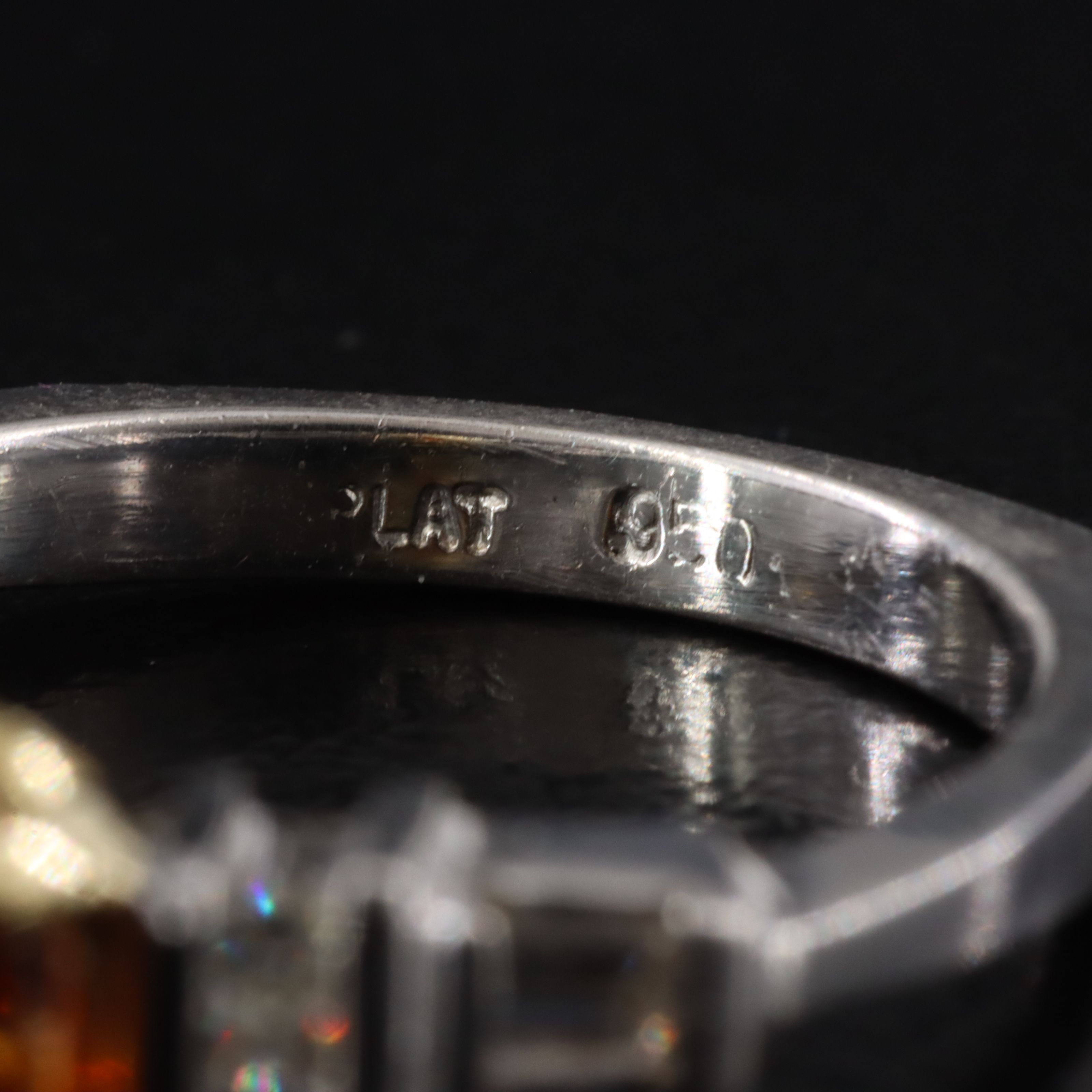 Platinum 1.11 CTW Lab Grown Diamond Ring with 18K Accent