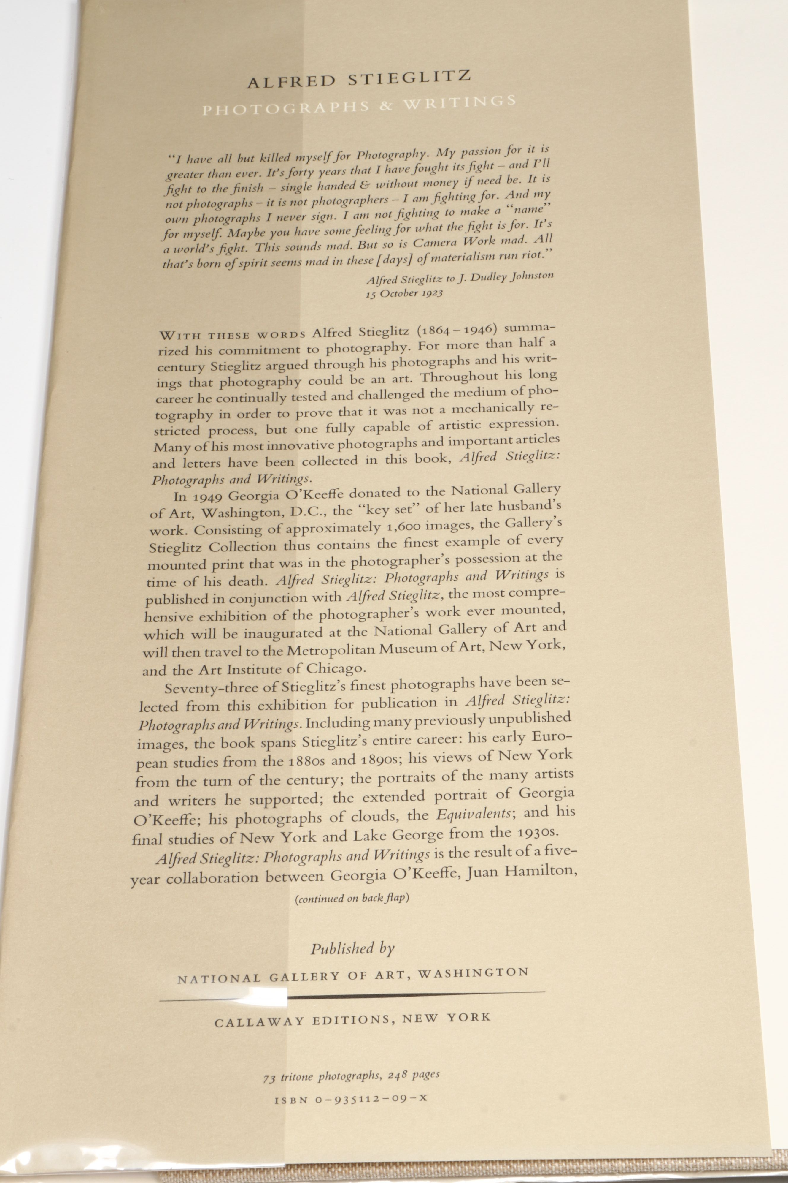 First Edition "Alfred Stieglitz: Photographs & Writings" with More Books