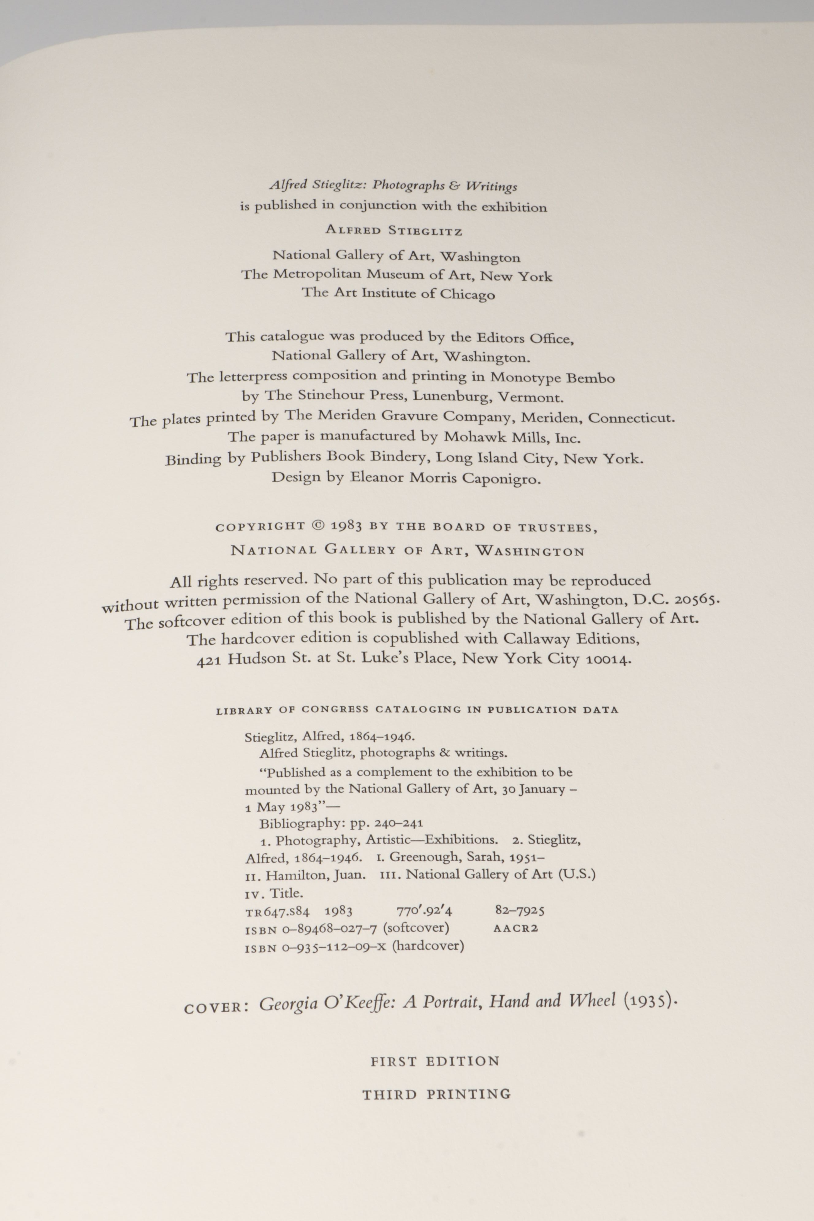 First Edition "Alfred Stieglitz: Photographs & Writings" with More Books