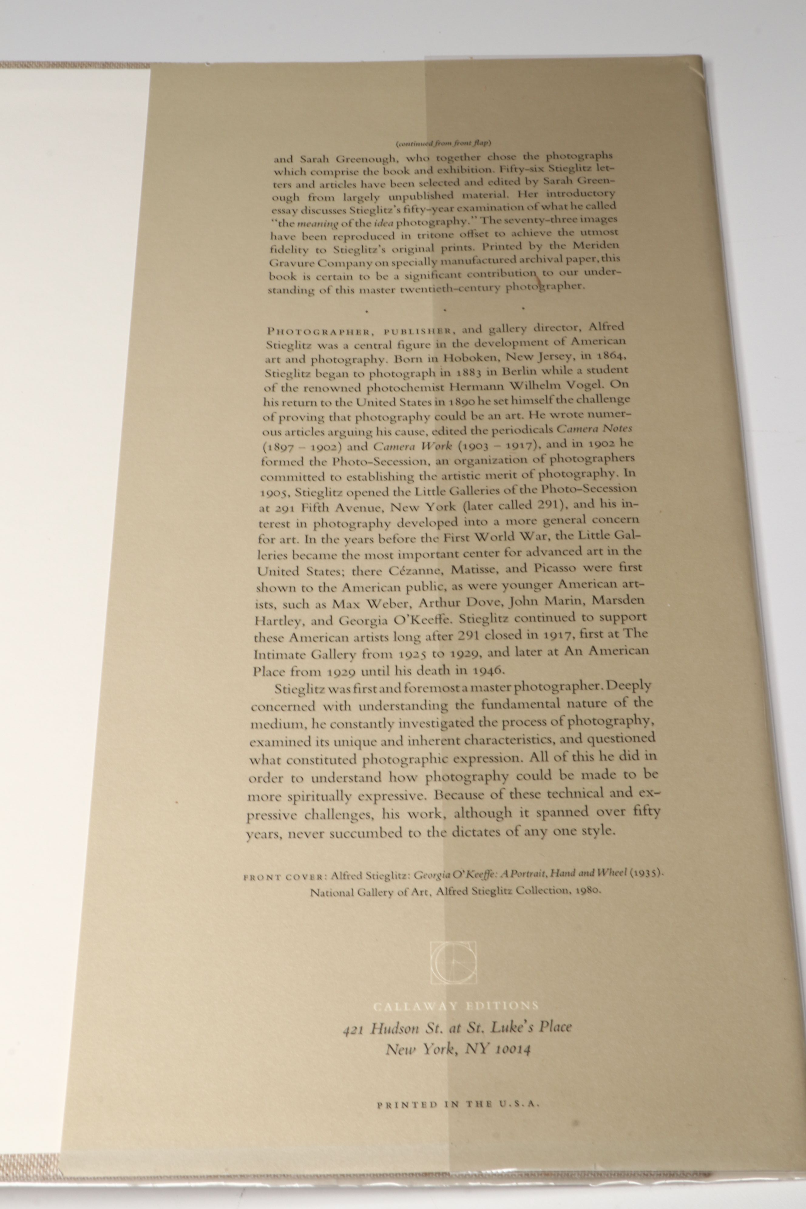 First Edition "Alfred Stieglitz: Photographs & Writings" with More Books