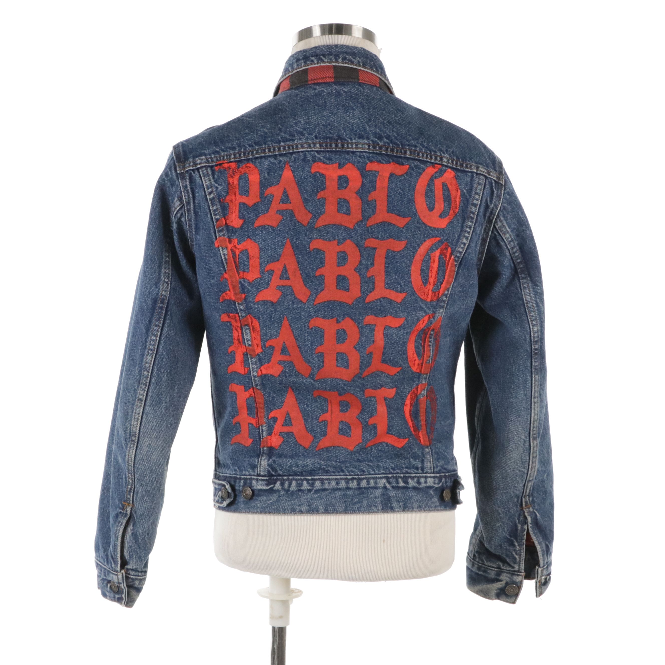 Men's Levi Strauss & Co. Pablo Stenciled Jean Jacket and Buffalo Plaid Lining