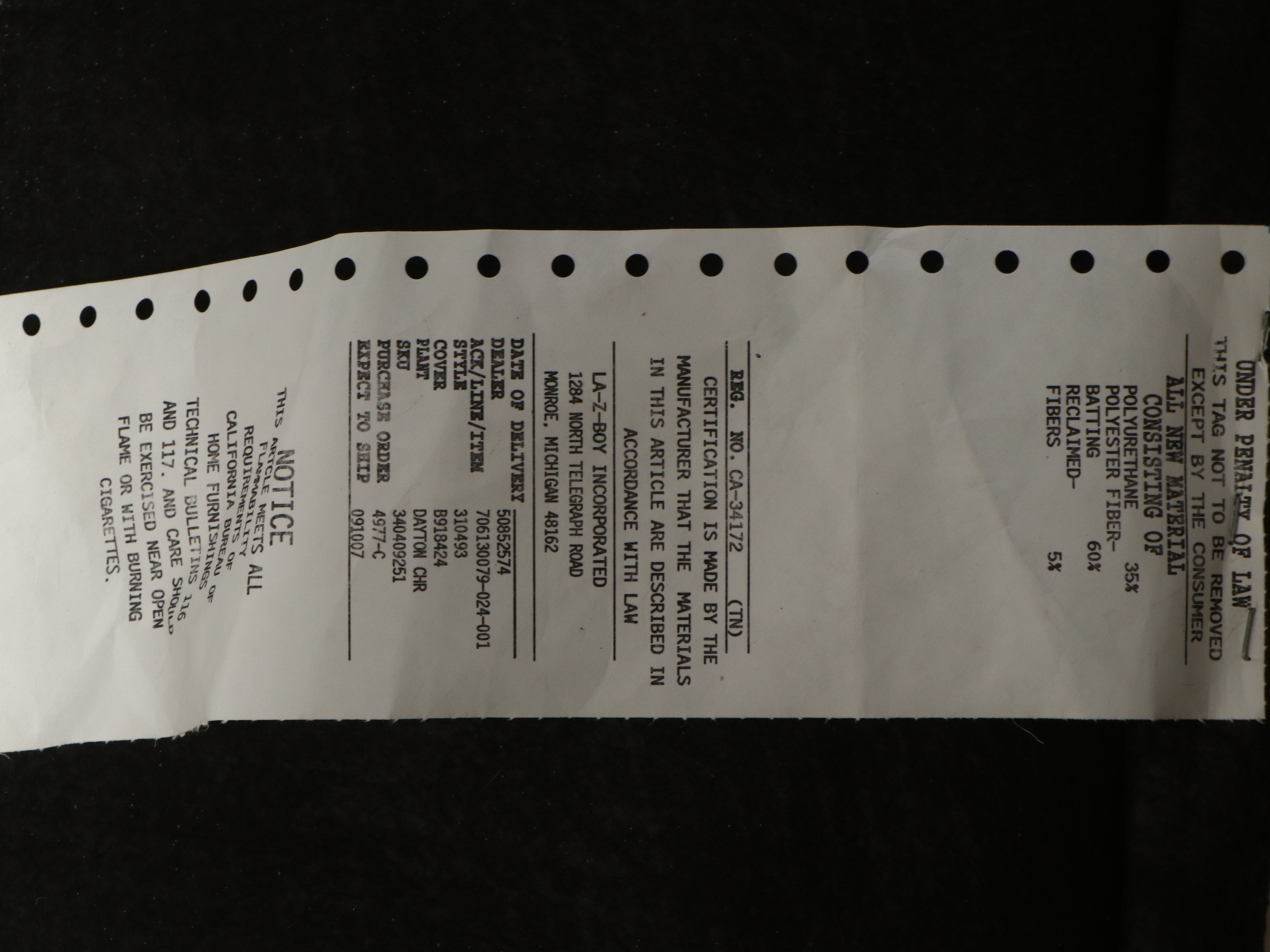 La-Z-Boy Overstuffed Upholstered Recliner