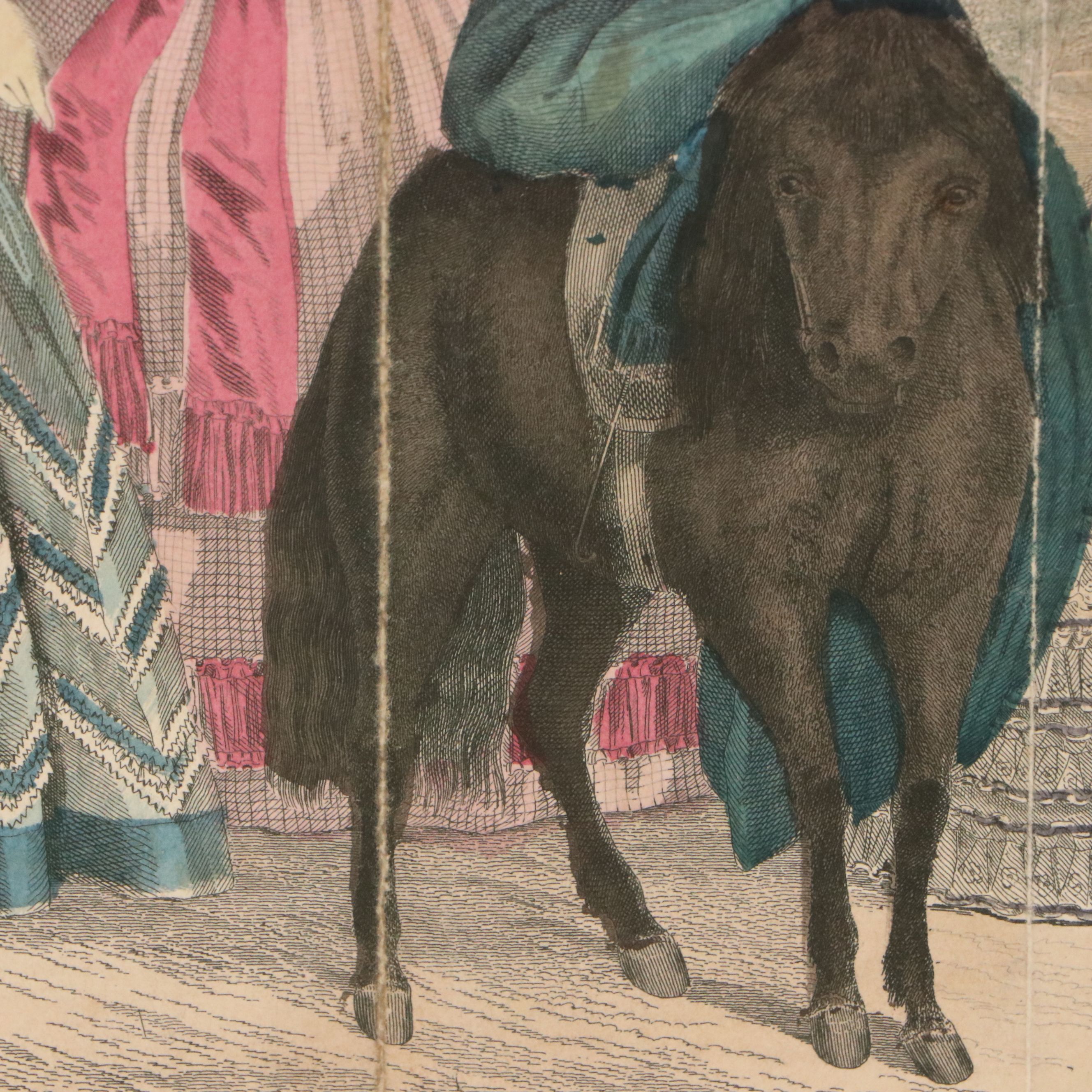 Hand-Colored Lithographs from Godey's Fashions June and December 1862