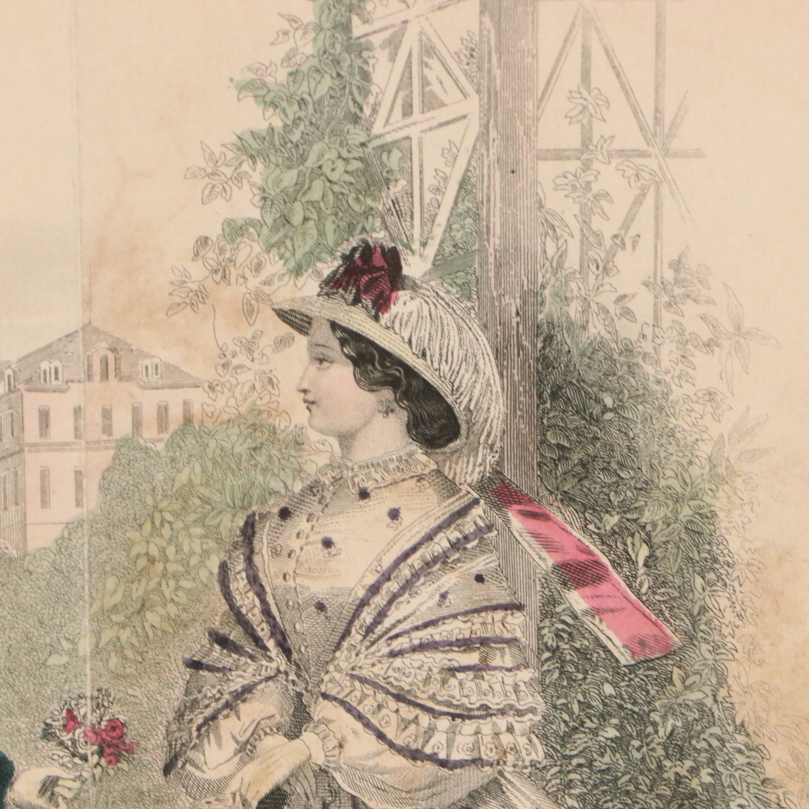 Hand-Colored Lithographs from Godey's Fashions June and December 1862