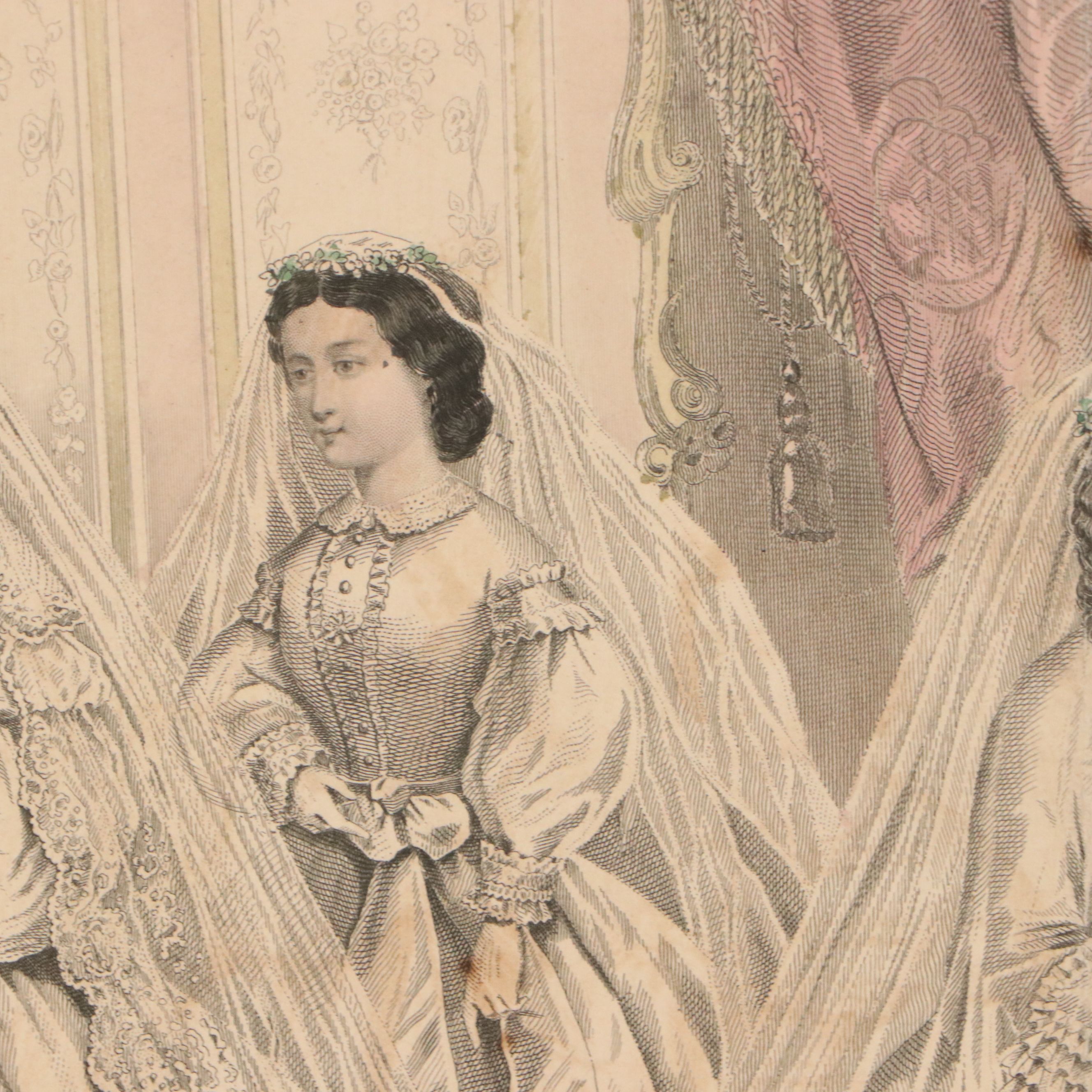 Hand-Colored Lithographs from Godey's Fashions June and December 1862