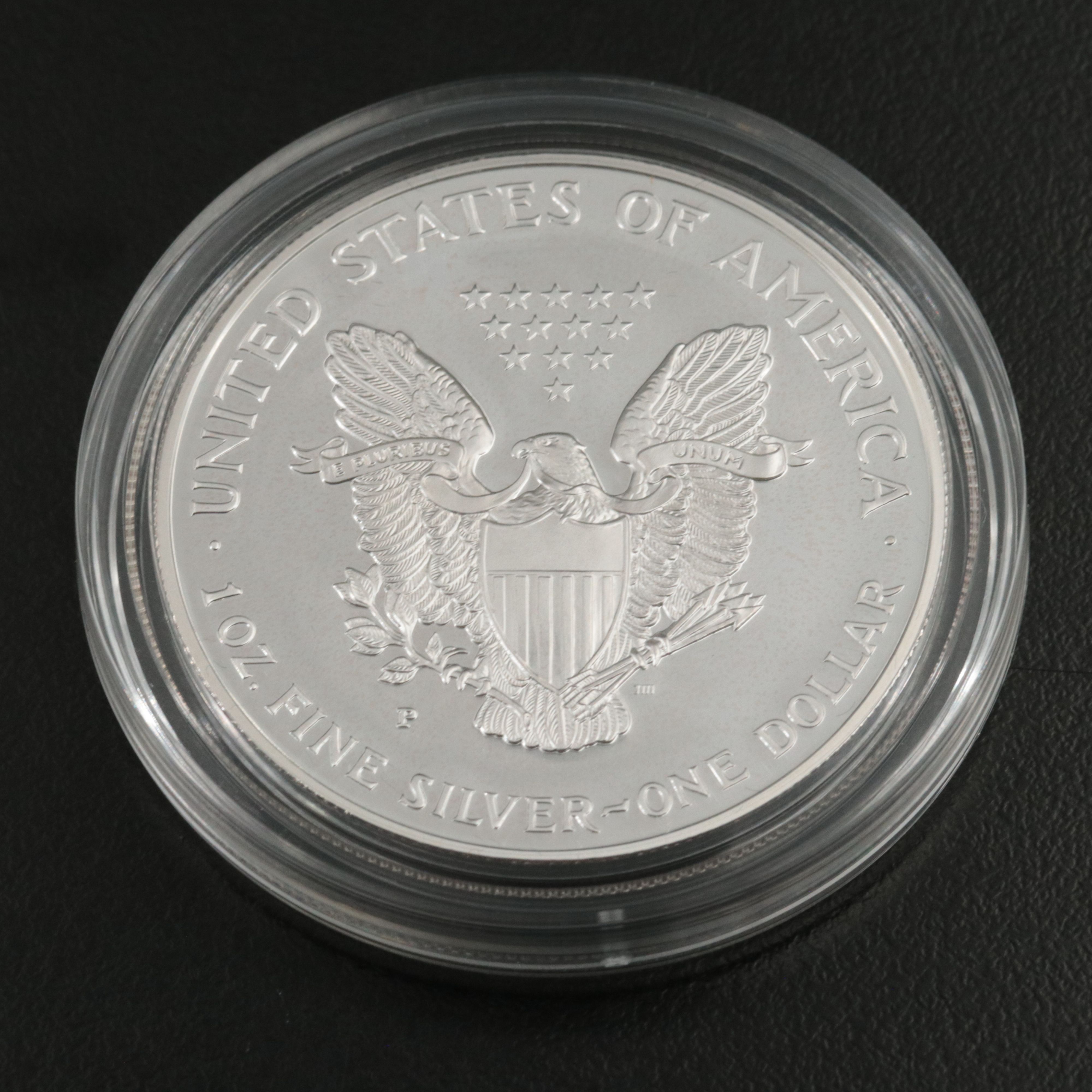 Two 1999-P American Silver Eagle 1-Oz. Bullion Coins