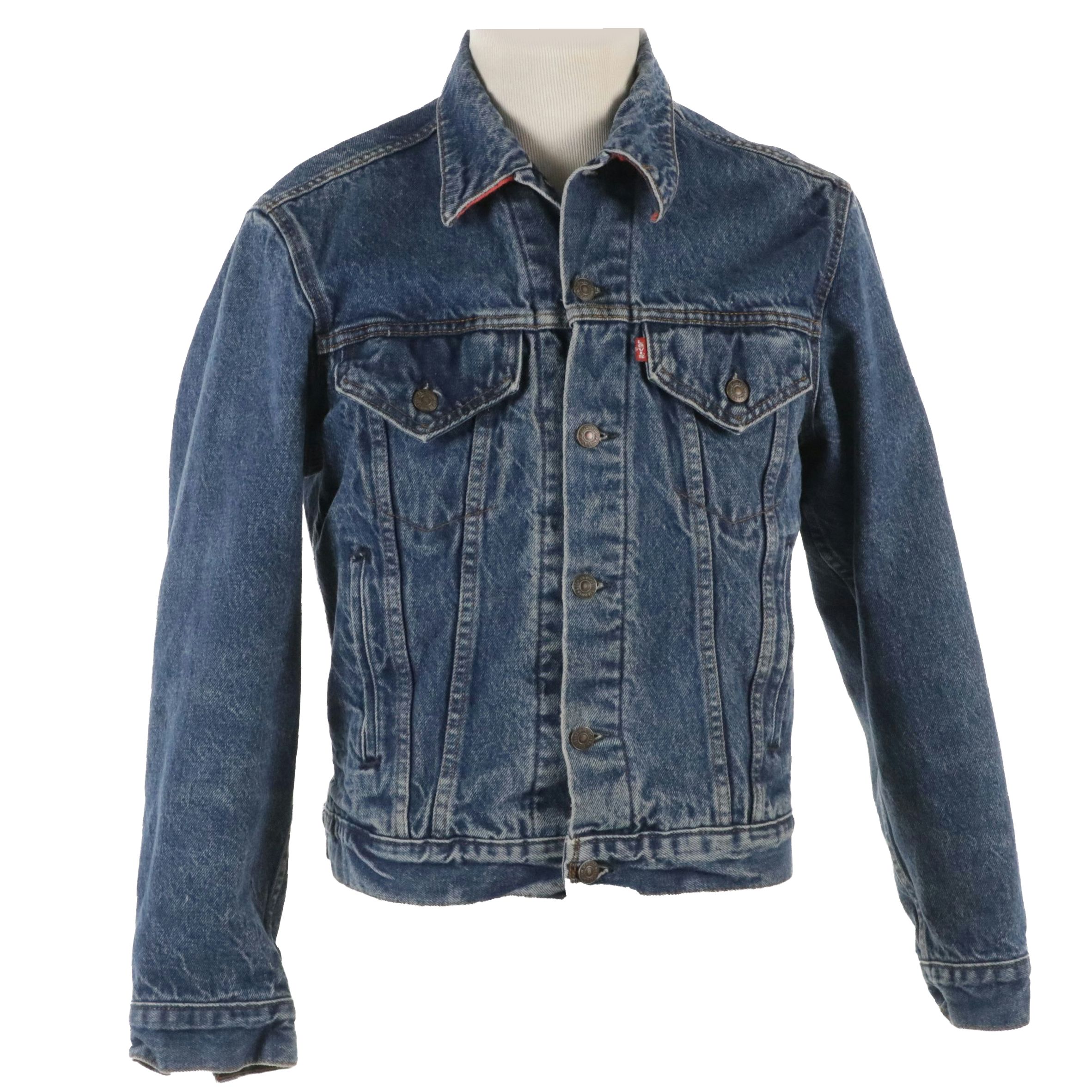 Men's Levi Strauss & Co. Pablo Stenciled Jean Jacket and Buffalo Plaid Lining