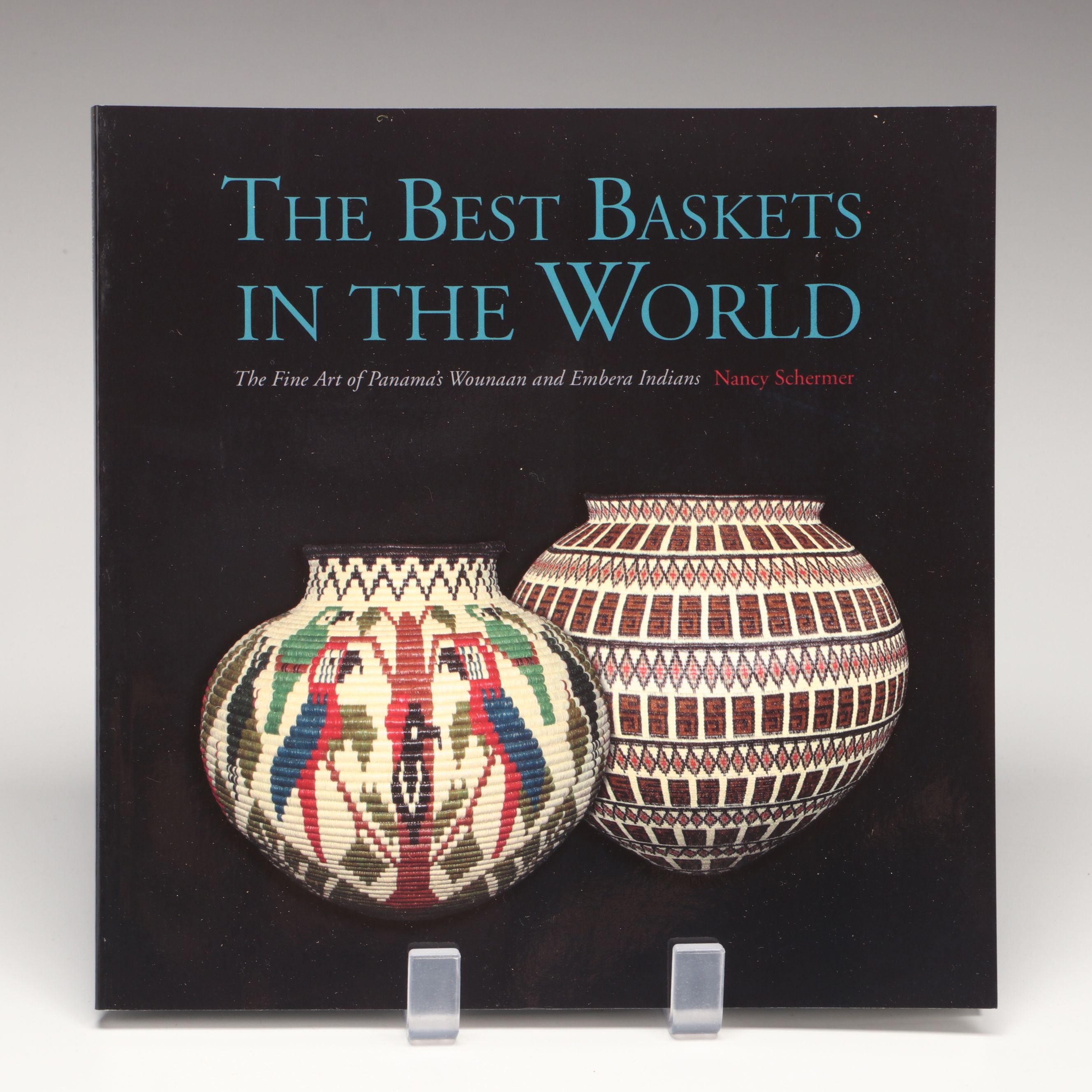 Panamanian Embera-Wounaan Chunga Fiber and Black Palm Basket