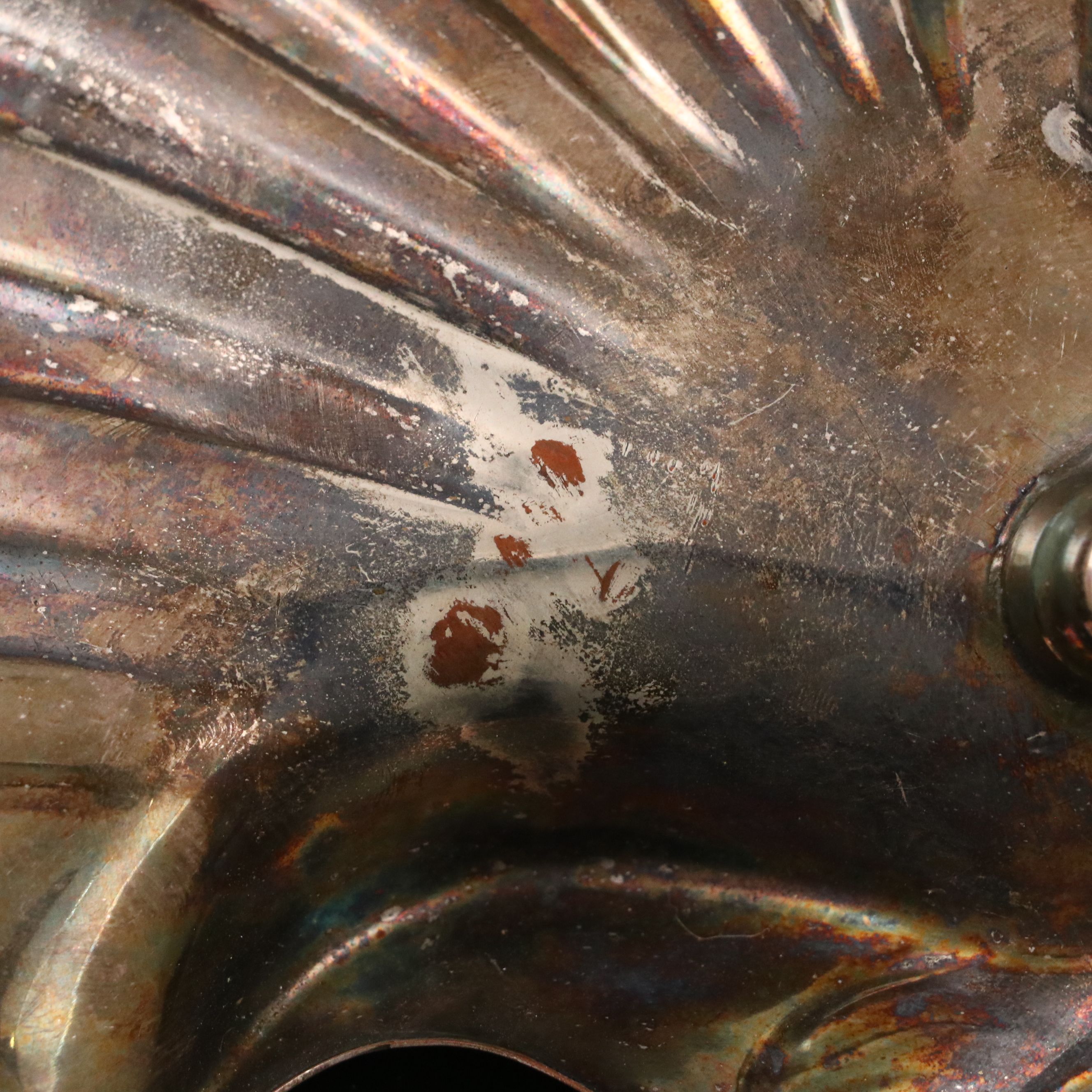 English Silver Plate Vintage Shell Dish