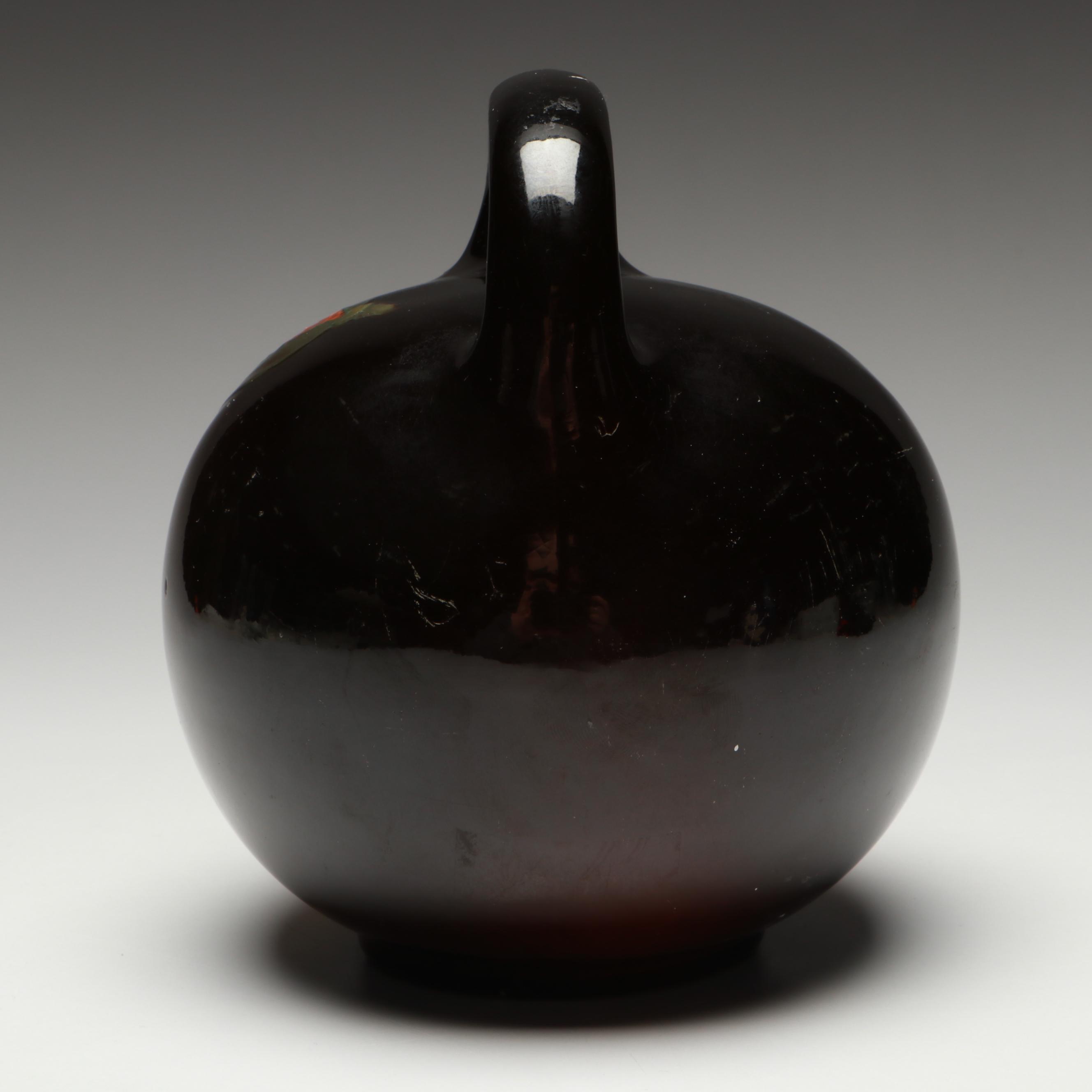 Louwelsa Weller Pottery Art Nouveau Jug with Corn Imagery, Late 19th C.