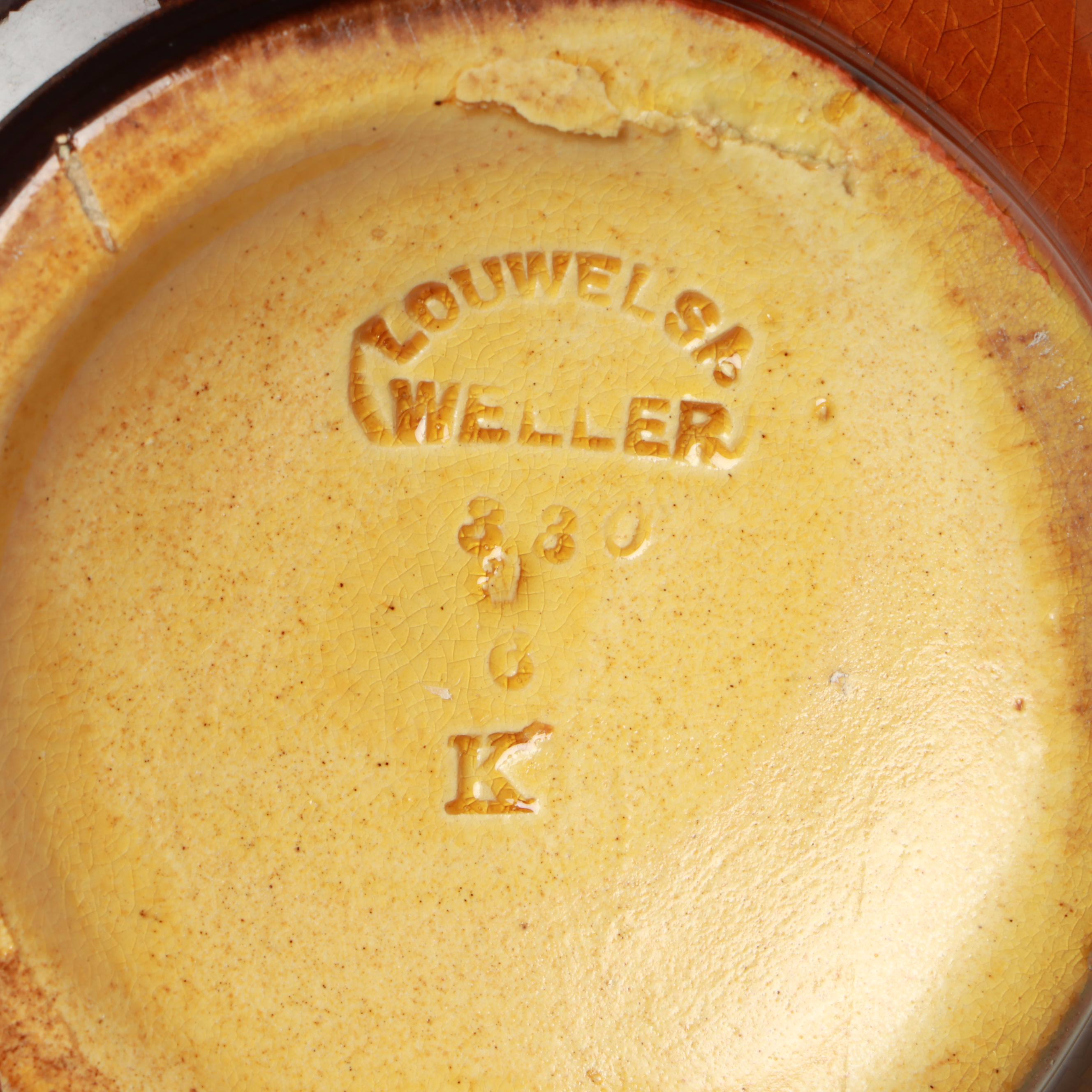 Louwelsa Weller Pottery Art Nouveau Jug with Corn Imagery, Late 19th C.