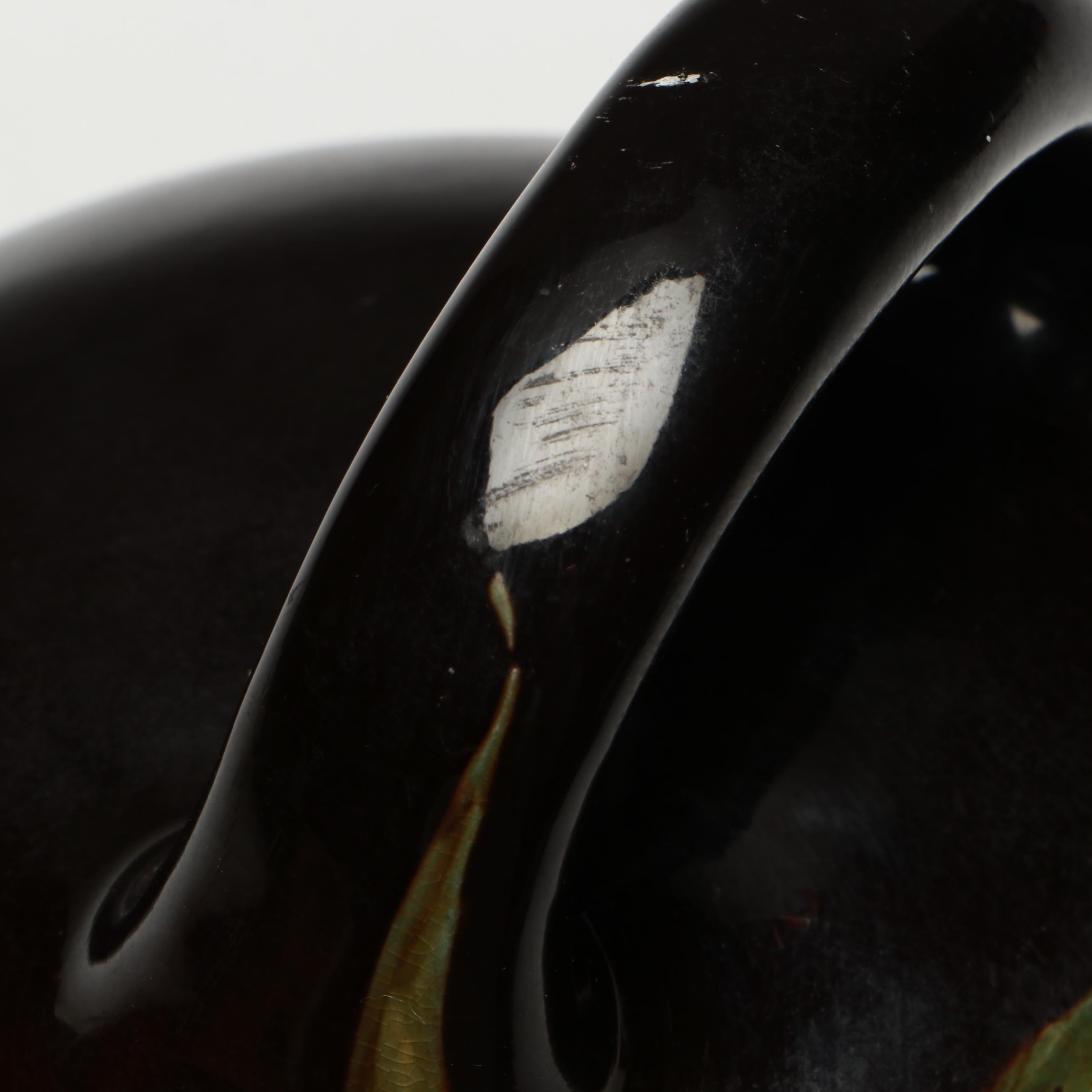 Louwelsa Weller Pottery Art Nouveau Jug with Corn Imagery, Late 19th C.