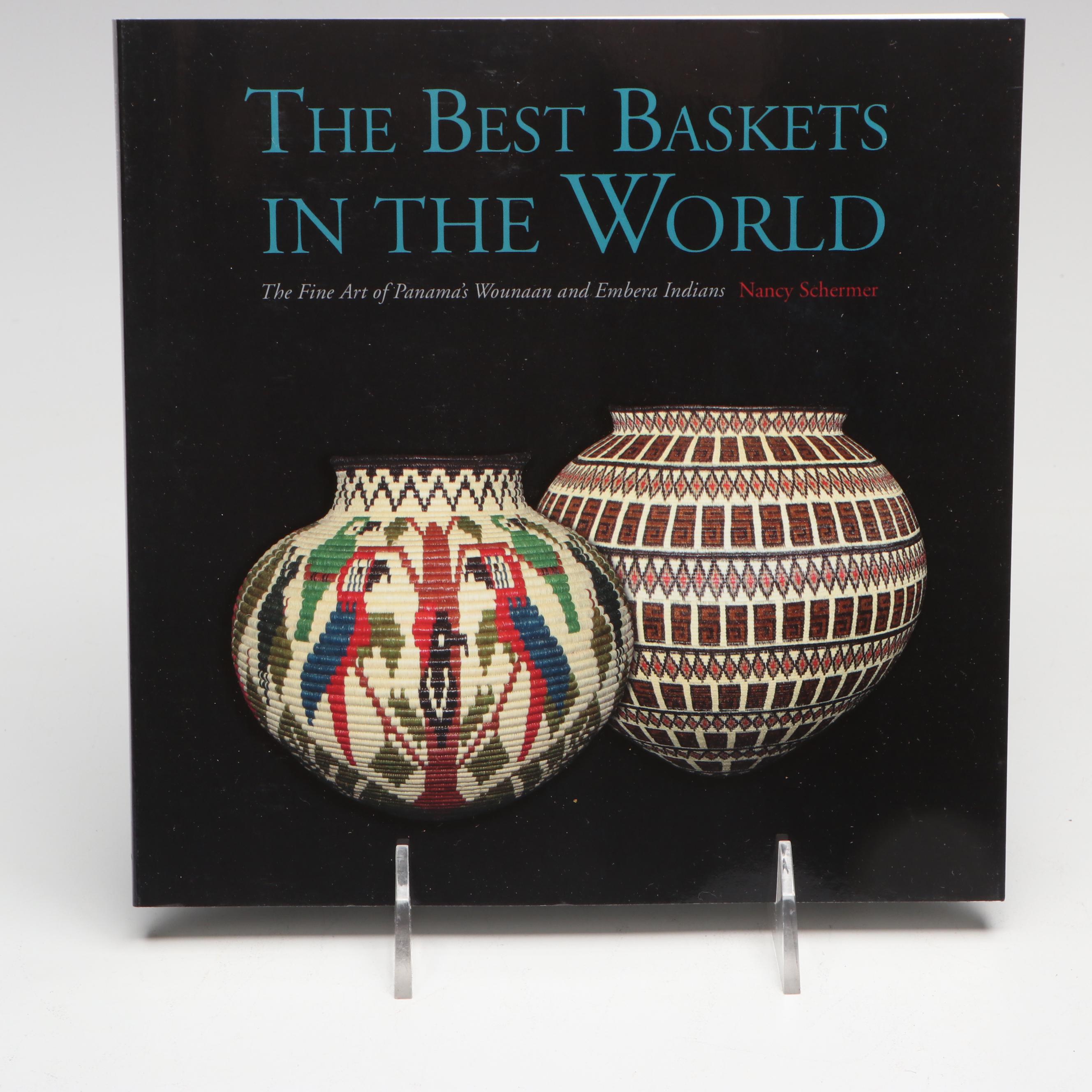 Panamanian Emberá-Wounaan Chunga Fiber Basket Depicting Tropical Birds