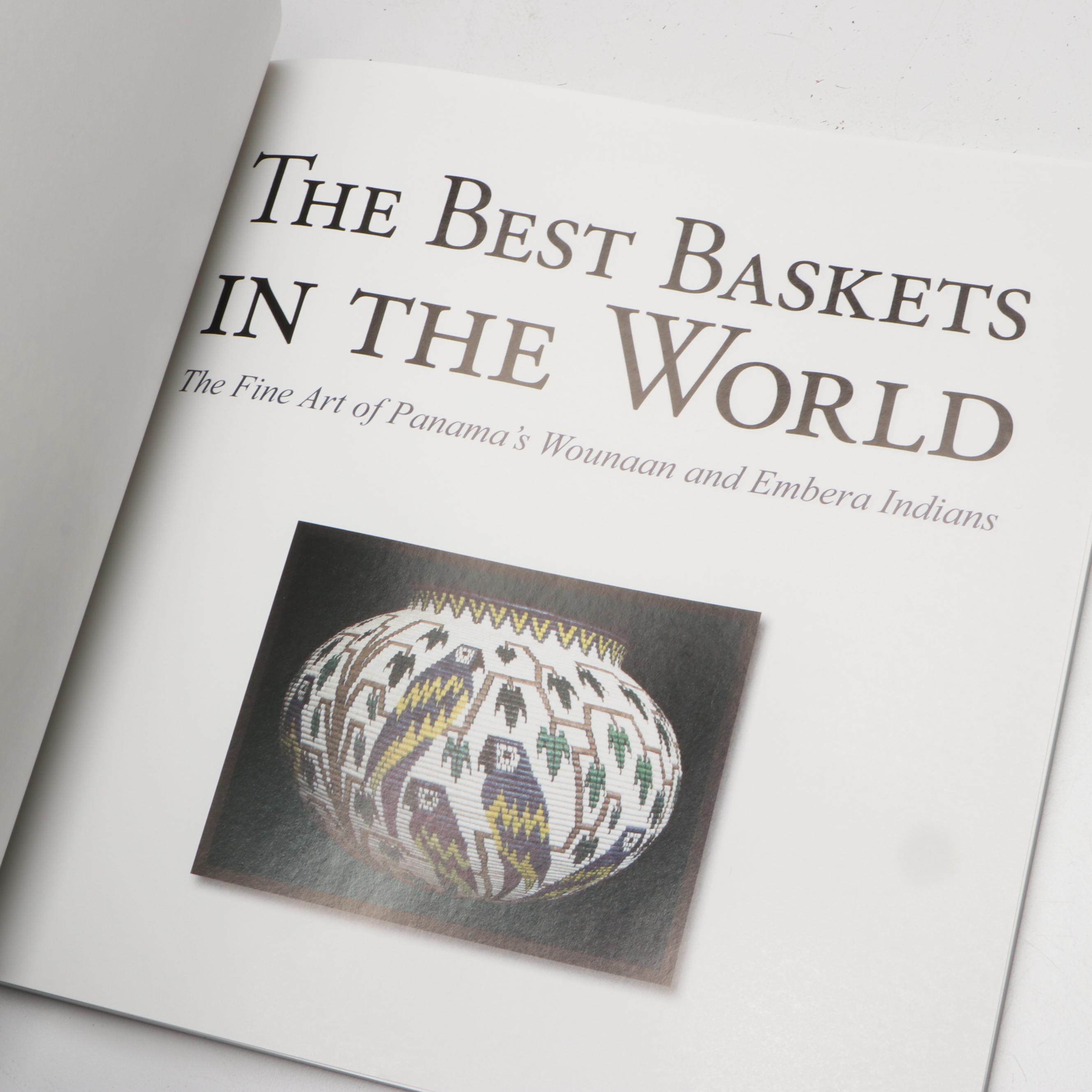 Panamanian Emberá-Wounaan Chunga Fiber Basket Depicting Tropical Birds