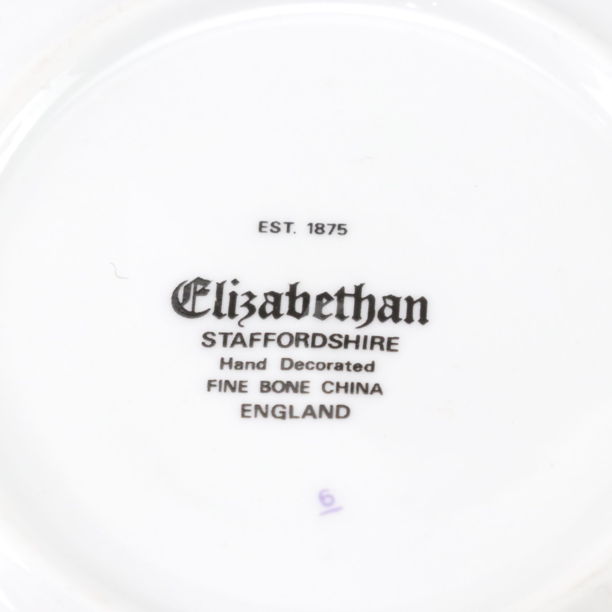 English Porcelain Teacups, Saucers & Teapot