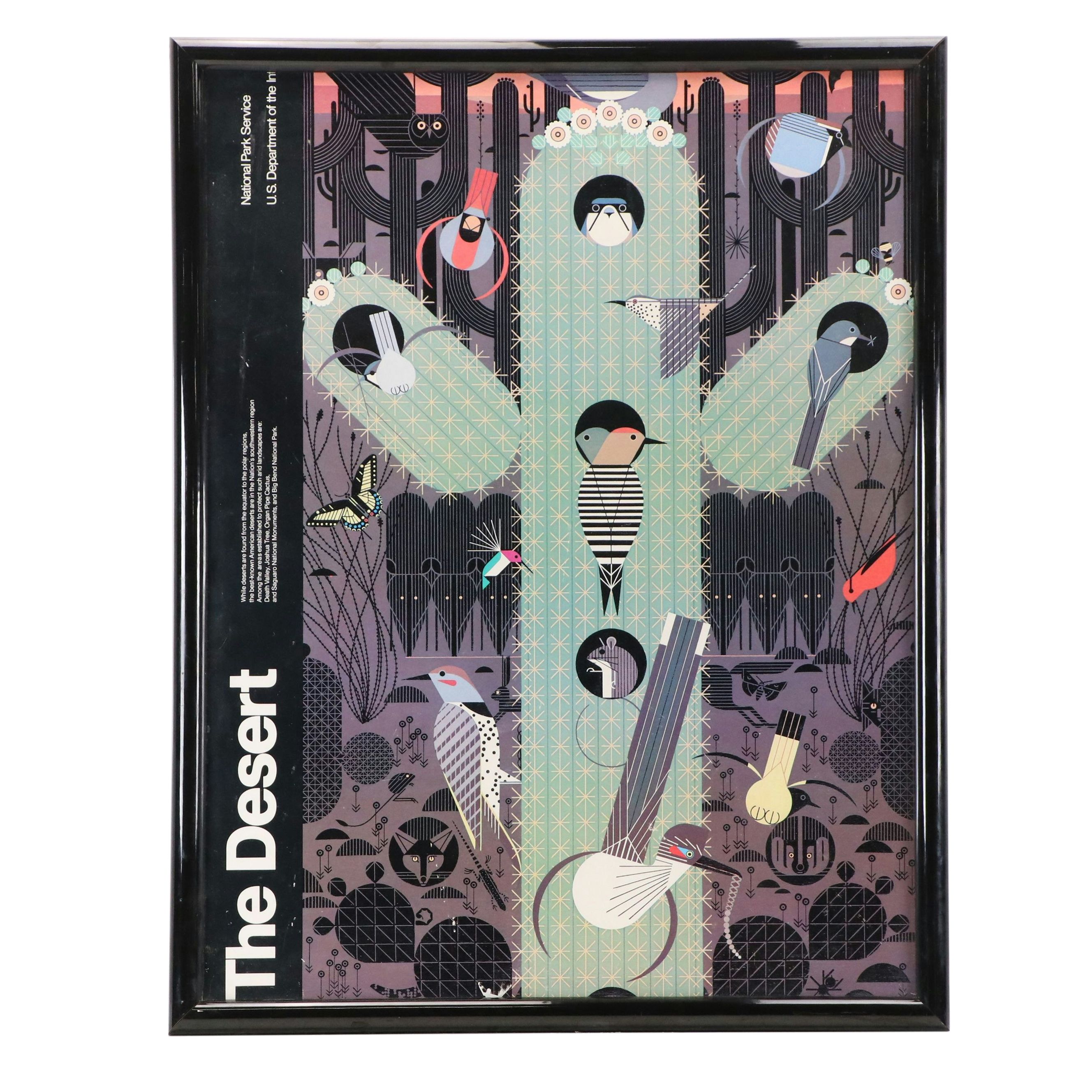 National Park Service Poster After Charley Harper "The Desert," Late 20th C.