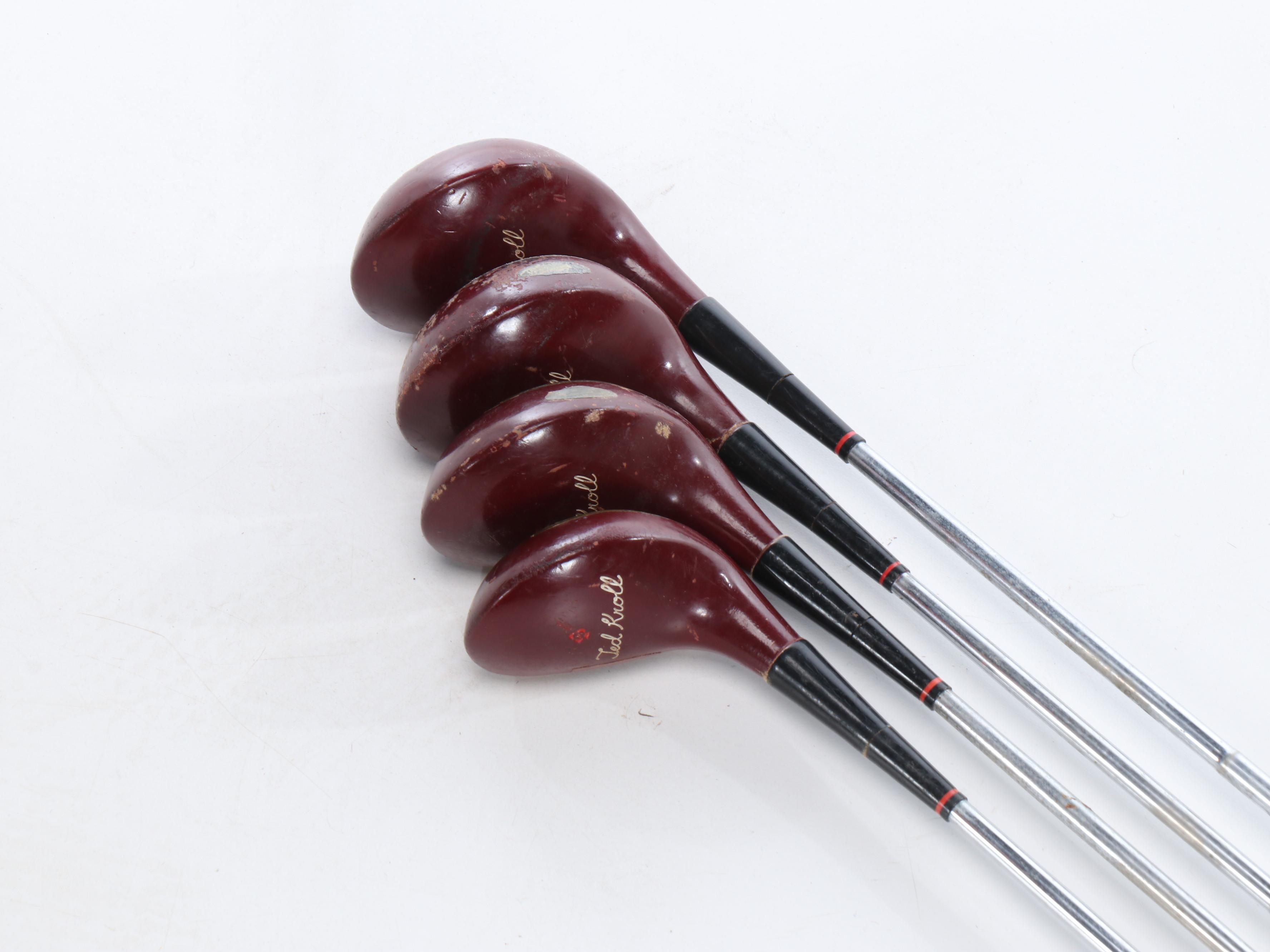 Pro Classic Vintage Push Cart with MacGregor Golf Clubs and Tartan Bag