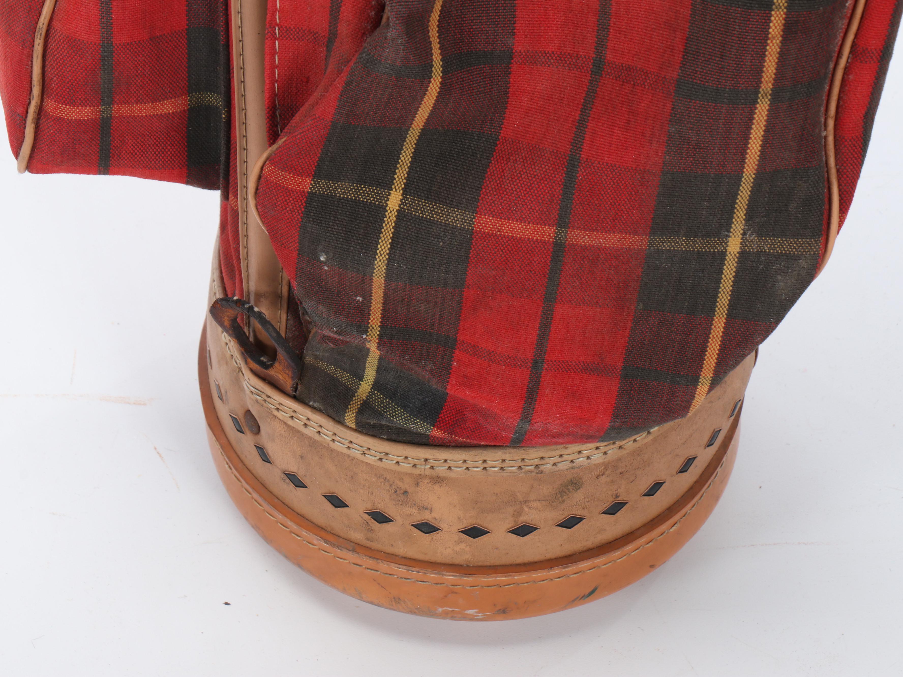 Pro Classic Vintage Push Cart with MacGregor Golf Clubs and Tartan Bag