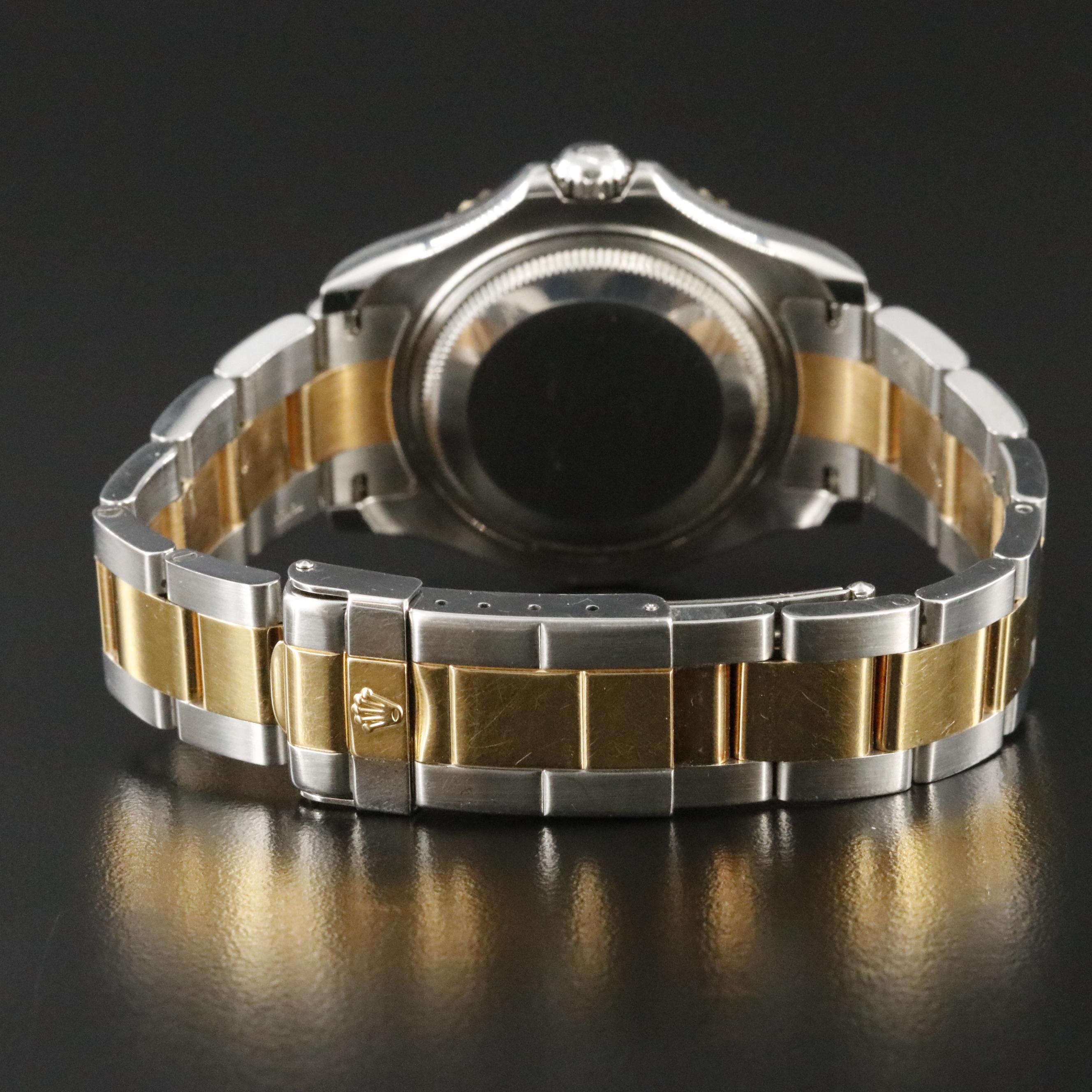 2000 Rolex Yacht - Master Slate Grey Dial 18K & Steel Watch 168623