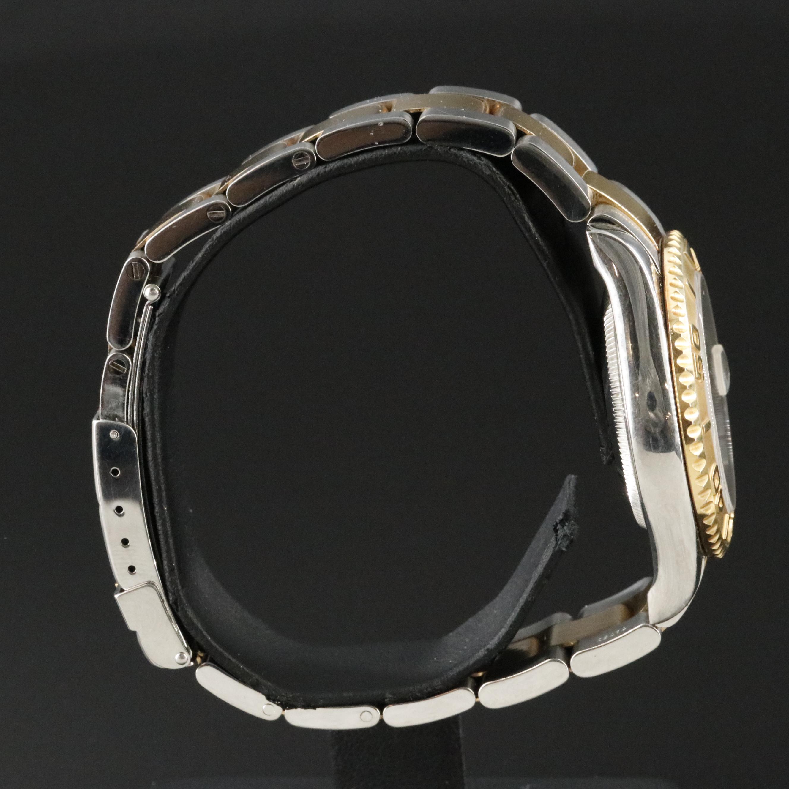 2000 Rolex Yacht - Master Slate Grey Dial 18K & Steel Watch 168623