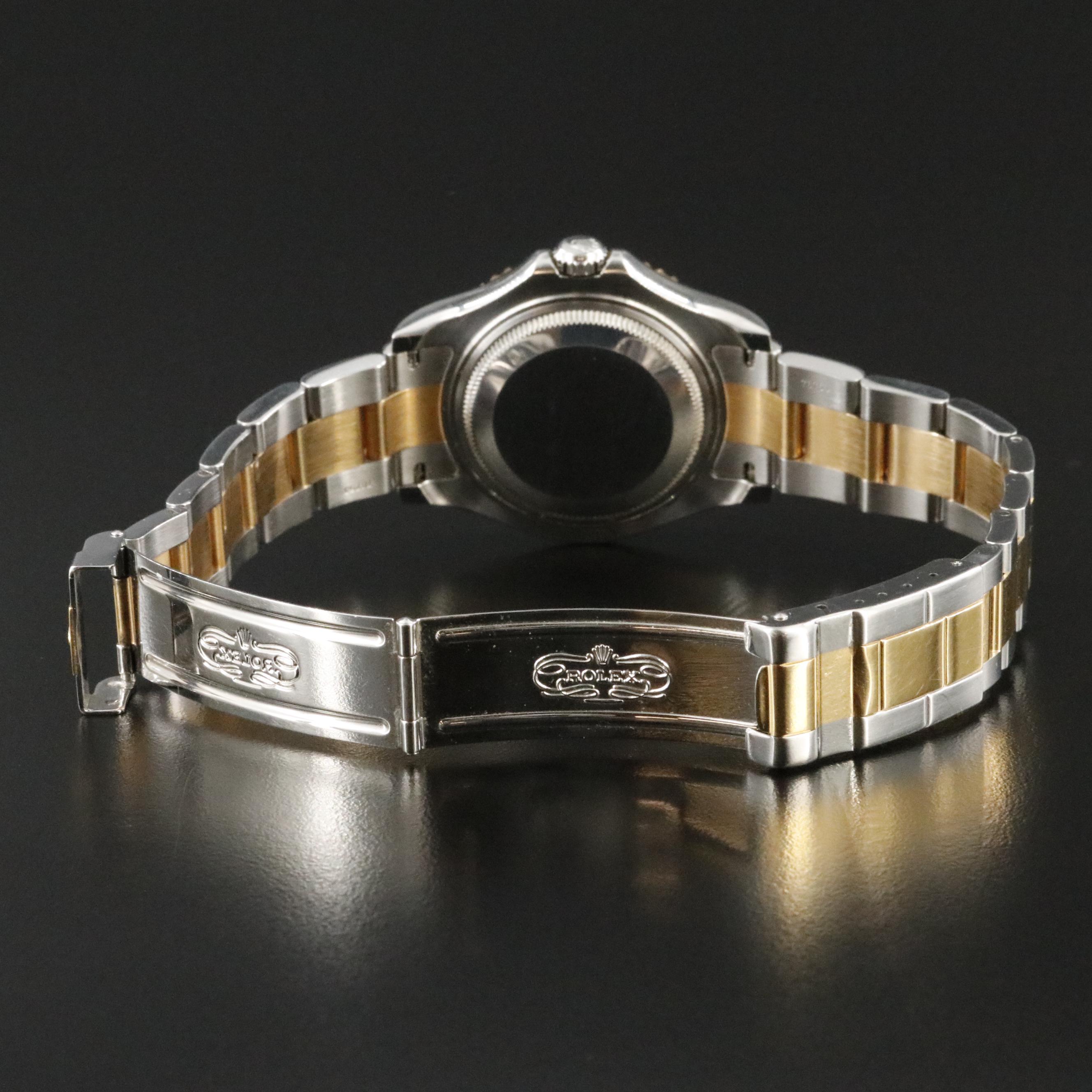 2000 Rolex Yacht - Master Slate Grey Dial 18K & Steel Watch 168623